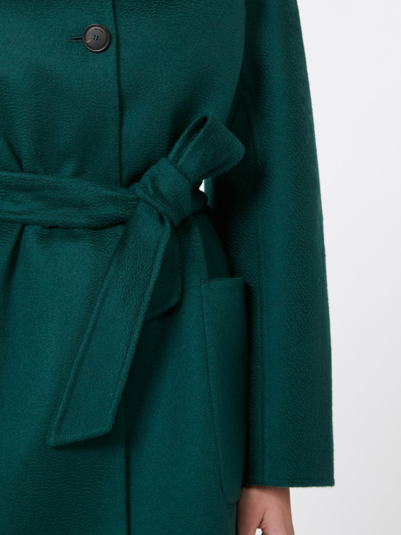 LEMBI Short pure cashmere coat 5