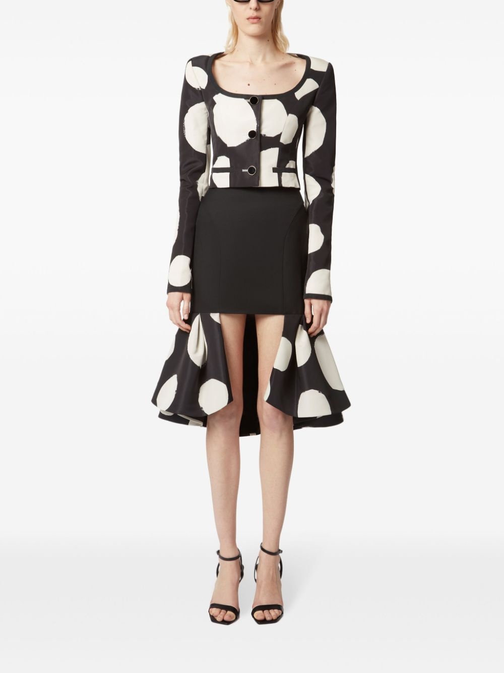 double-flounce midi skirt - 2