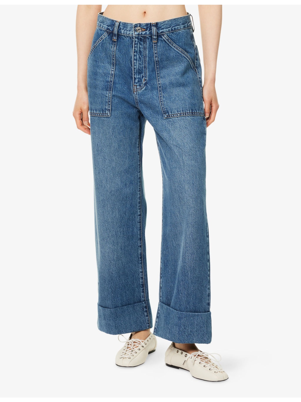 Utility Straight-Leg Cotton-Blend Jeans - 3