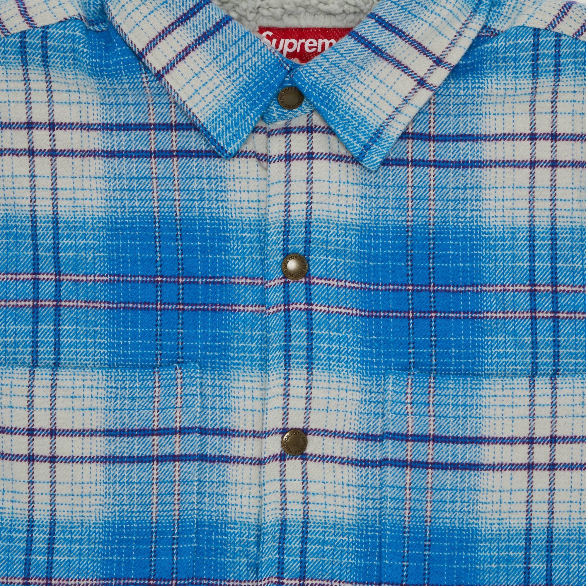 Supreme Supreme Lined Flannel Snap Shirt 'Blue' | REVERSIBLE