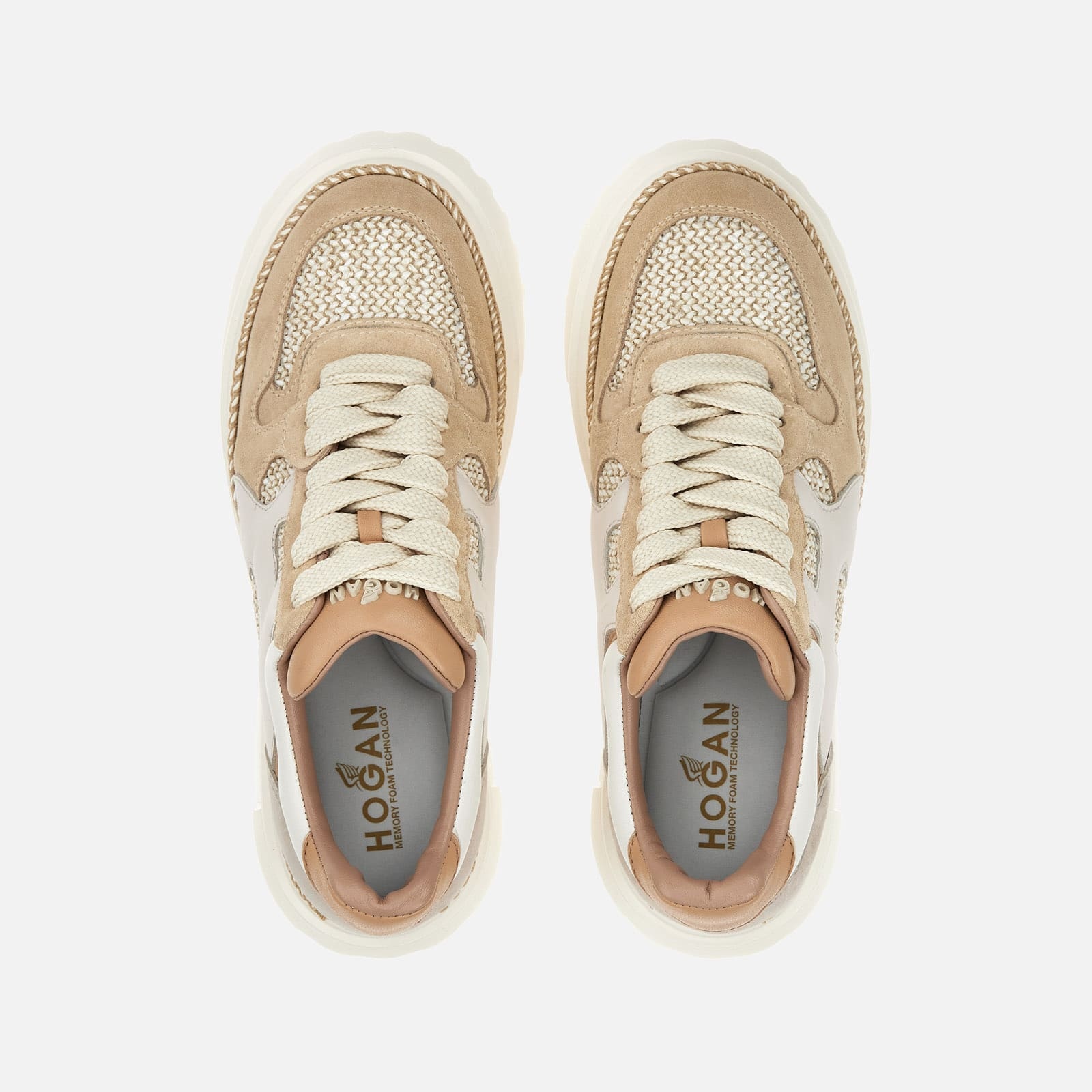 Lace-ups Hogan H619 Beige - 4