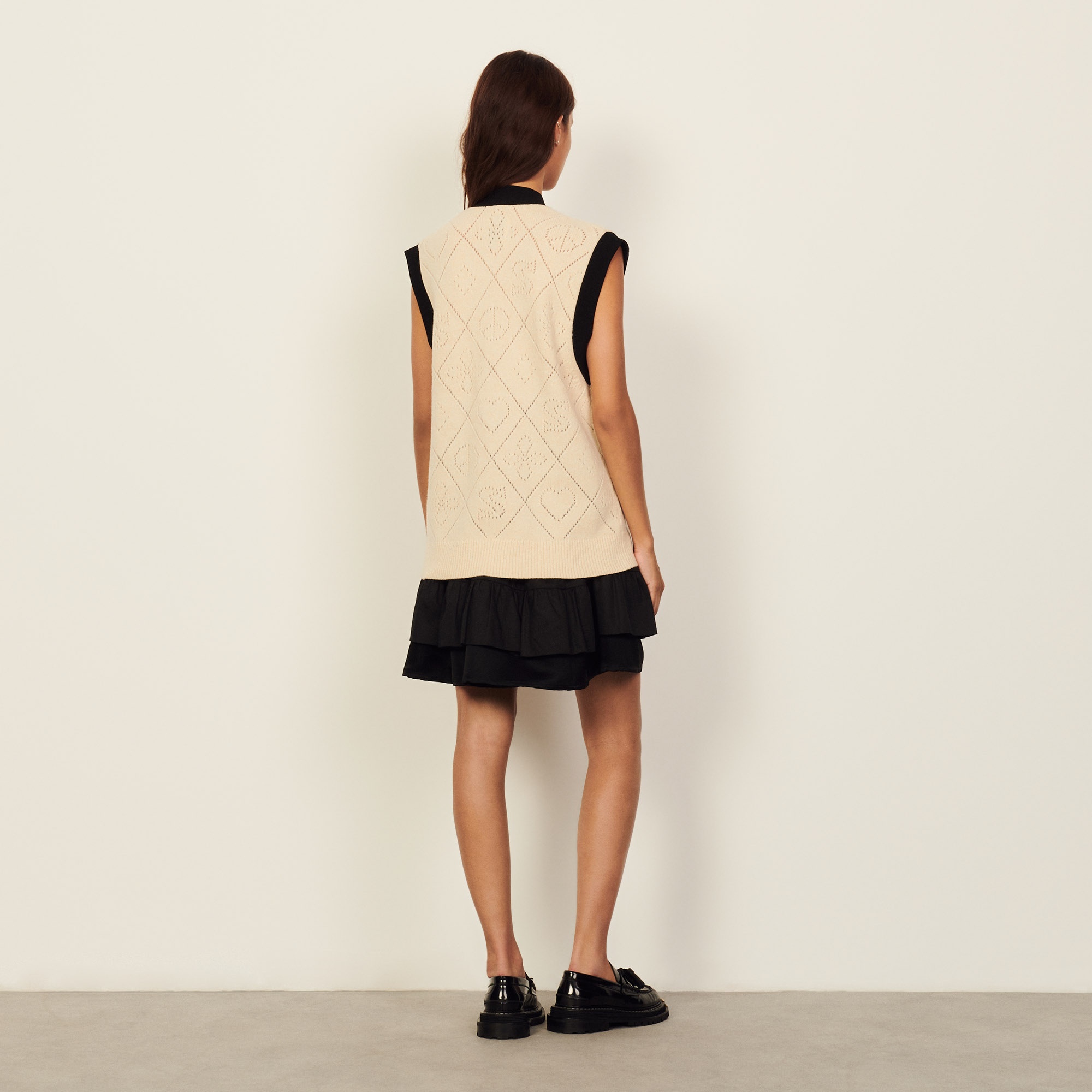Oversized sleeveless coatigan - 3