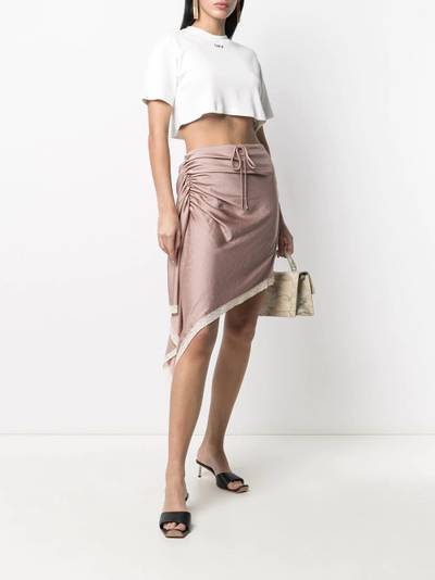 alexanderwang.t gathered lace-trim skirt outlook