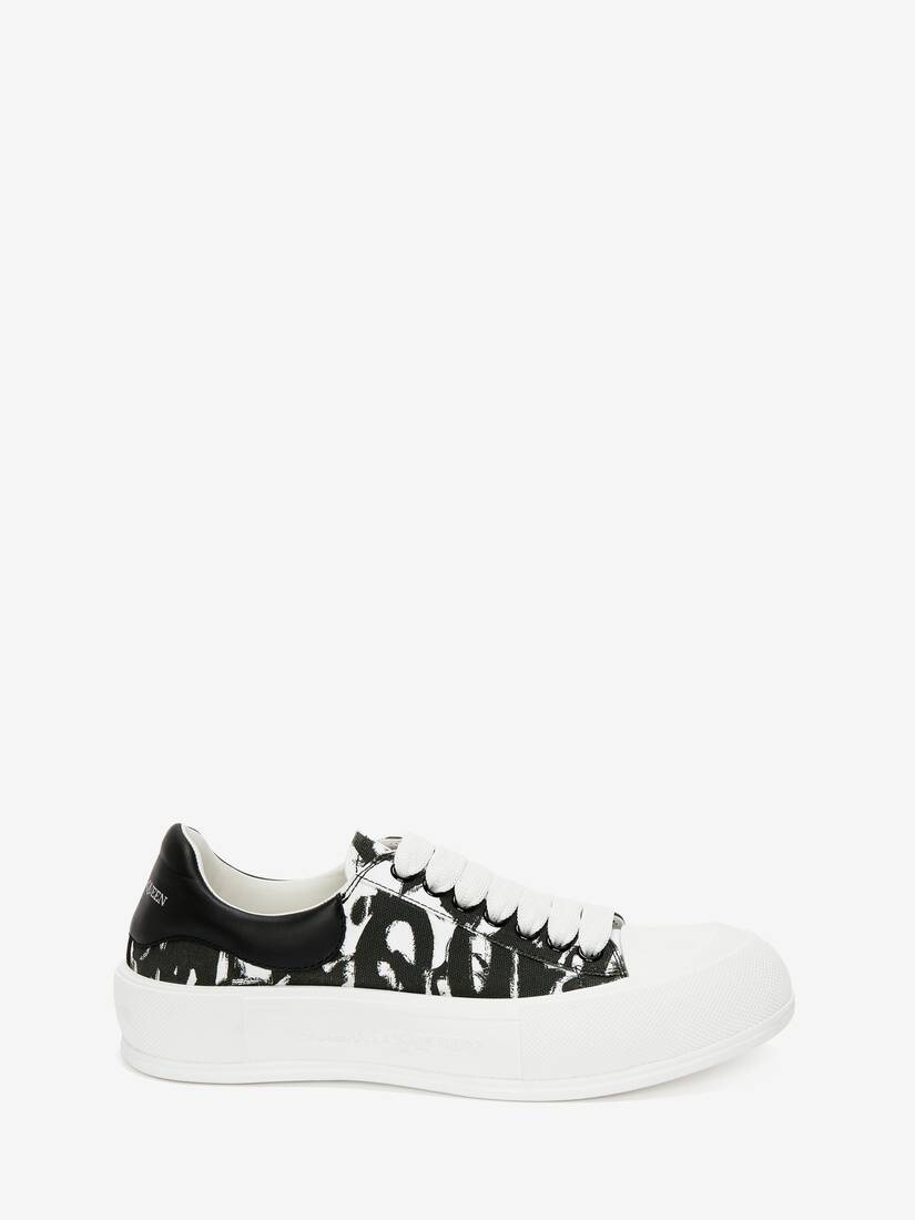 Deck Plimsoll in Black/white - 1