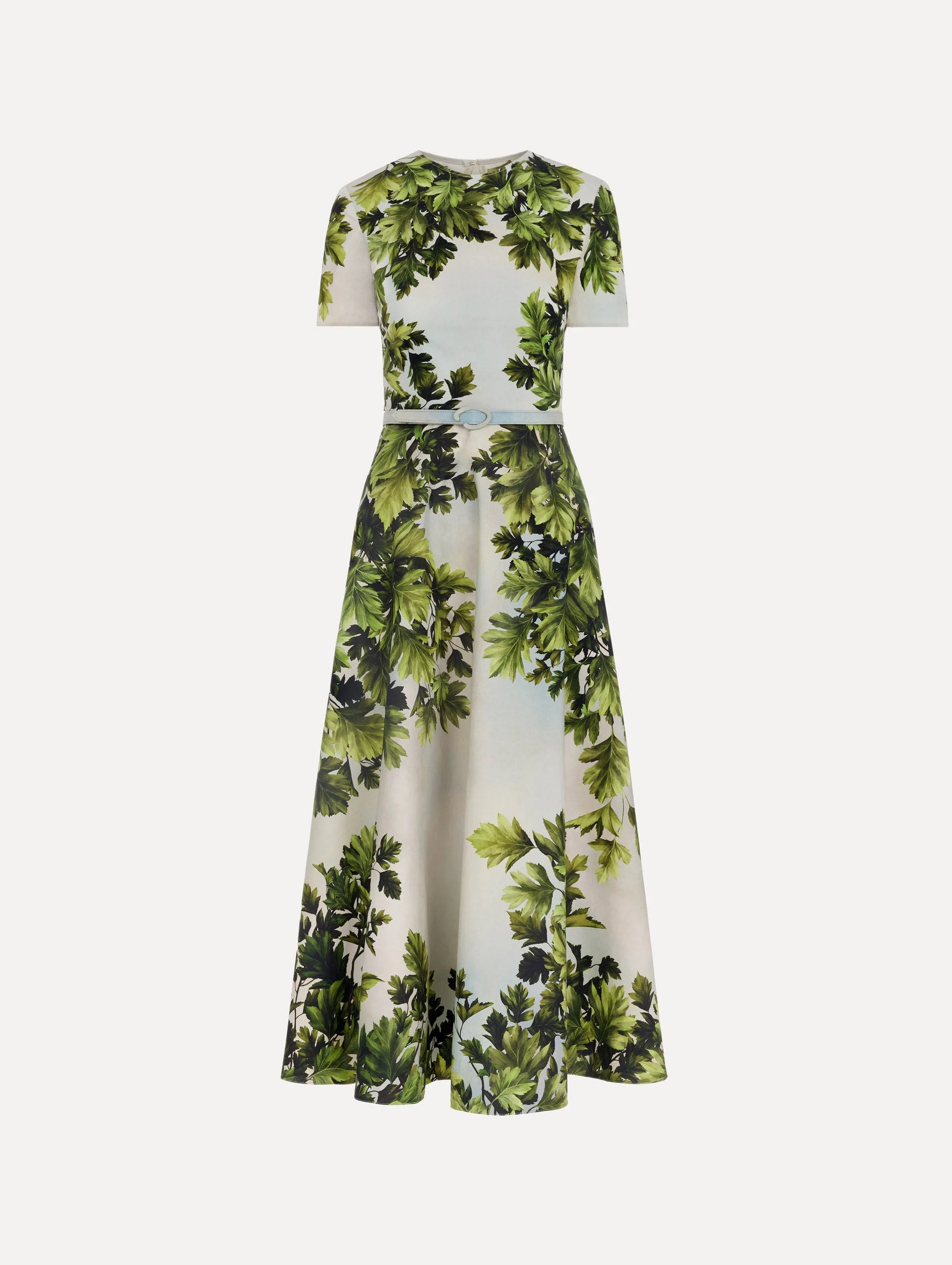 MAPLE LEAVES COTTON POPLIN DRESS - 1