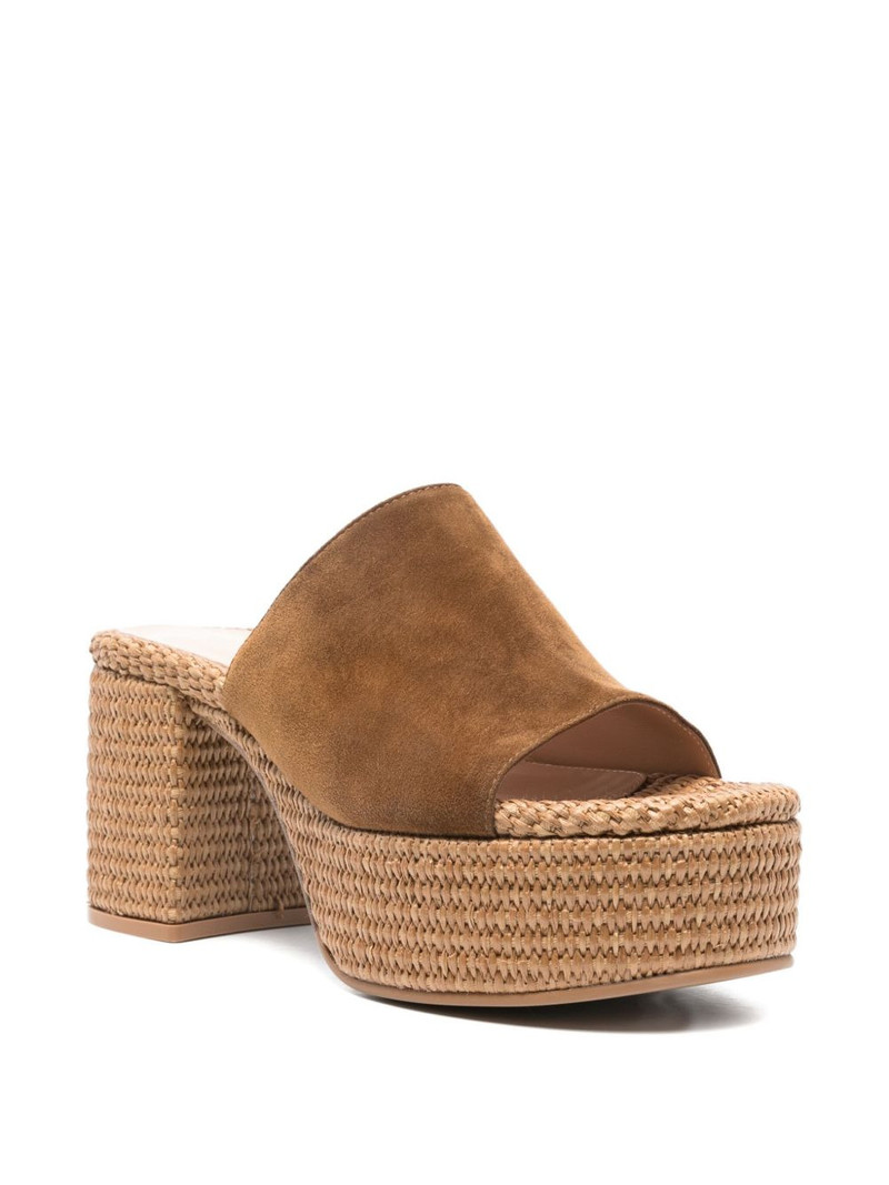 Gianvito Rossi platform suede mule sandals outlook