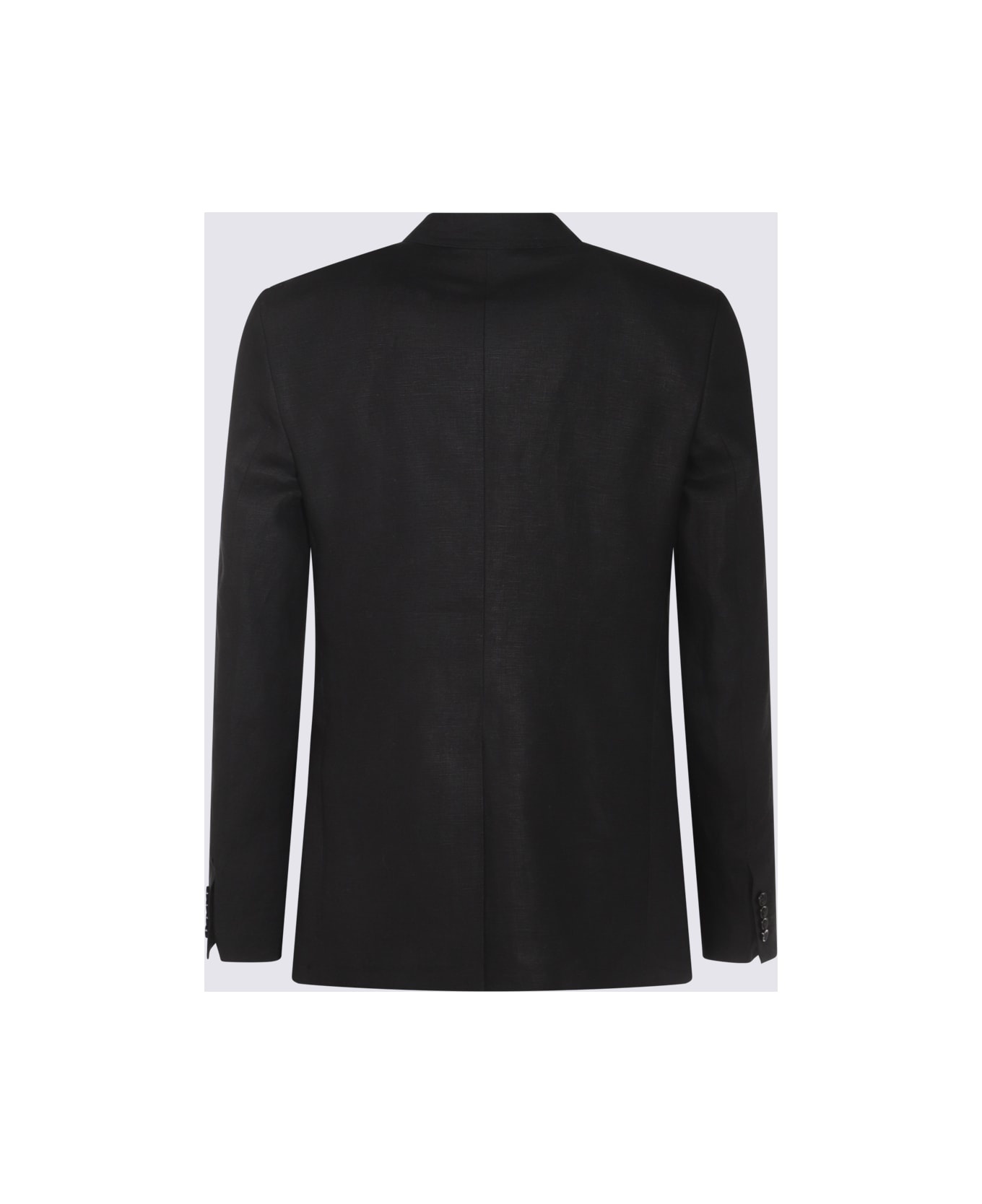 Black Linen Blazer - 2