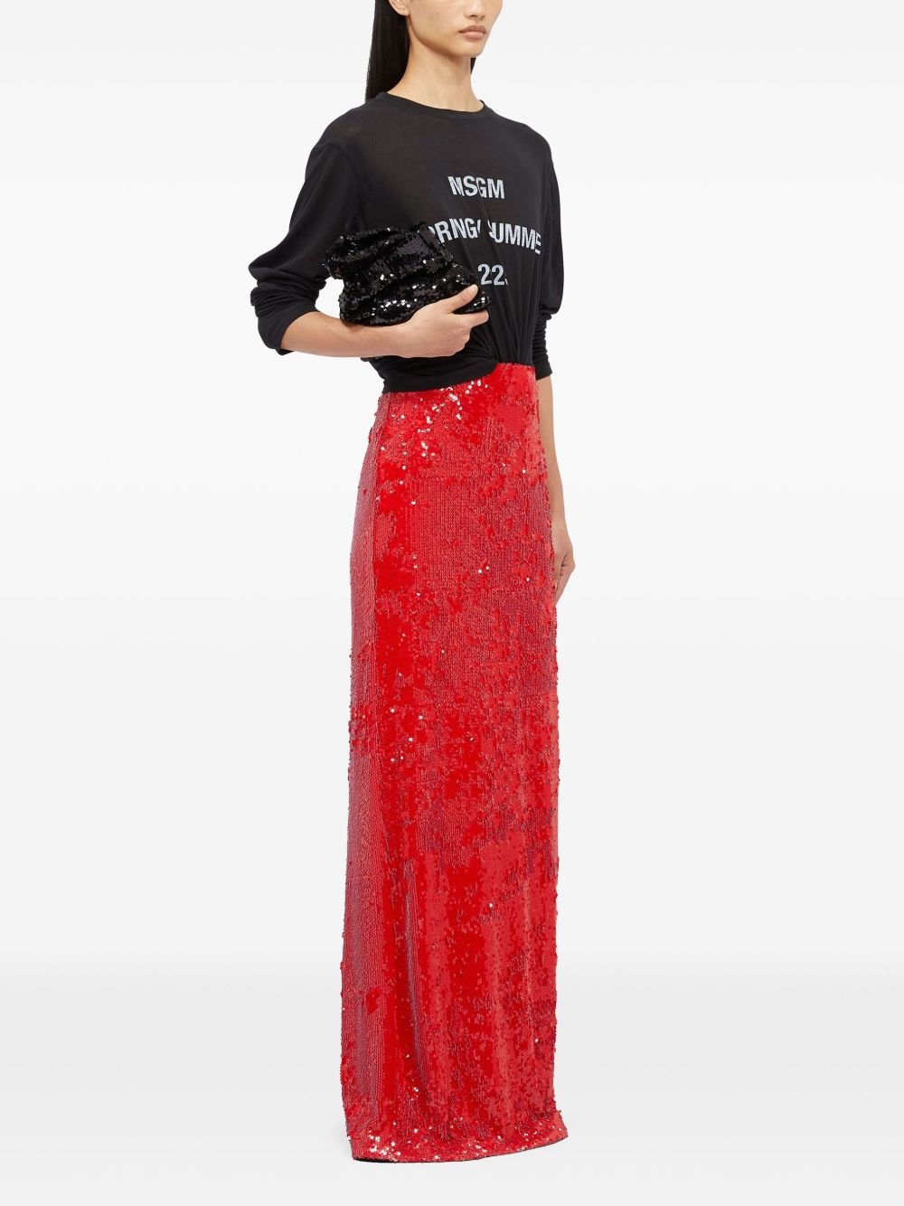 sequin straight skirt - 3