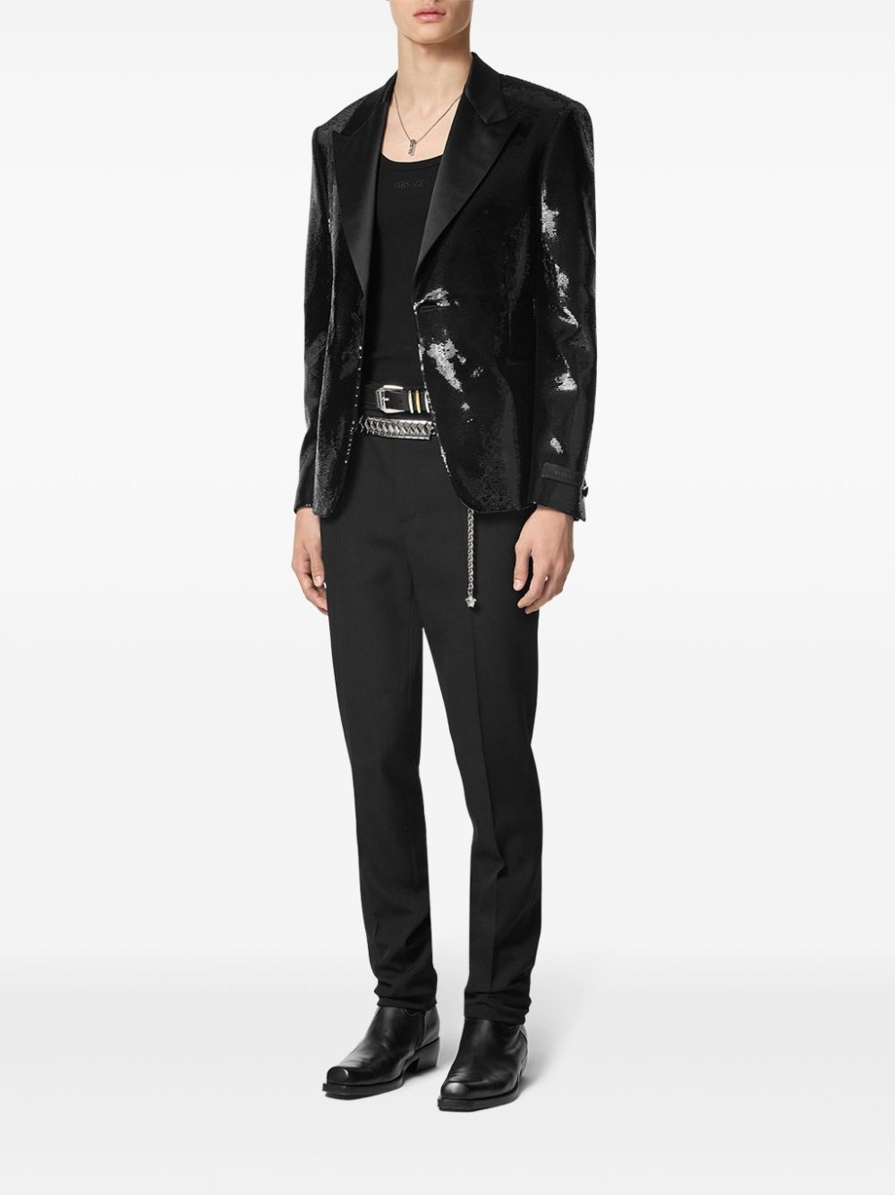 embellished single-breasted blazer - 2