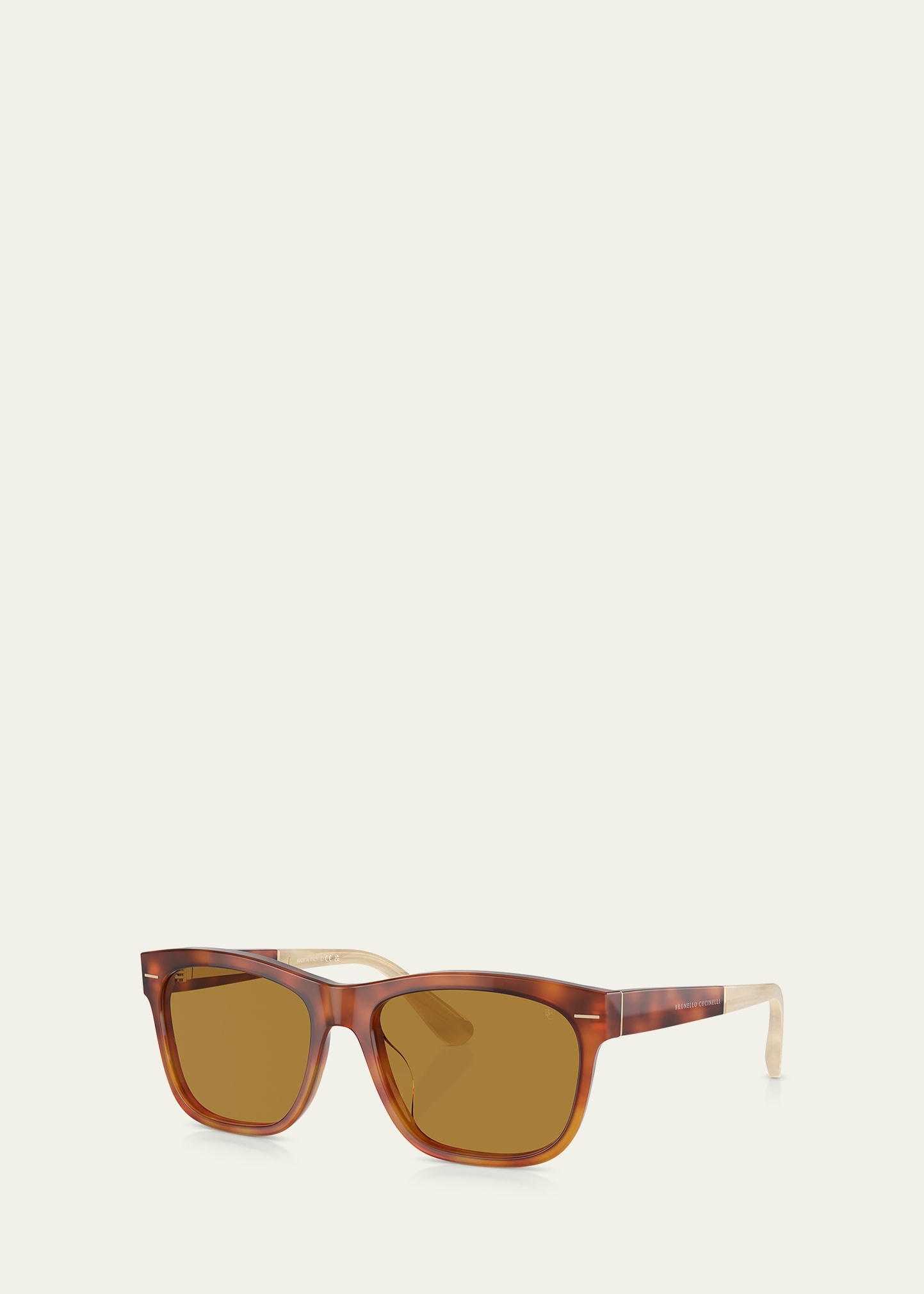 Two-Tone Acetate Square Sunglasses - 2