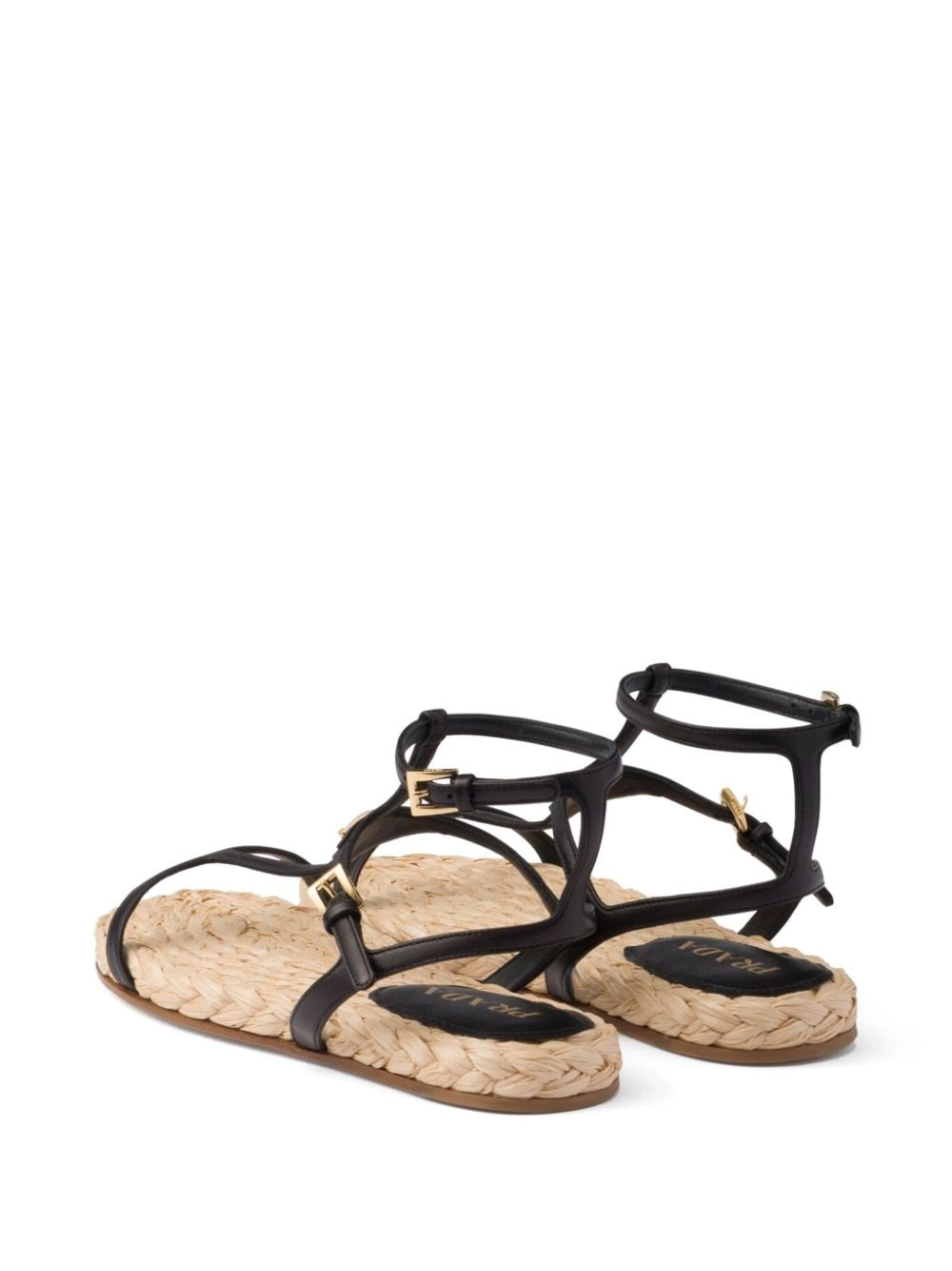 triangle-logo leather sandals - 3