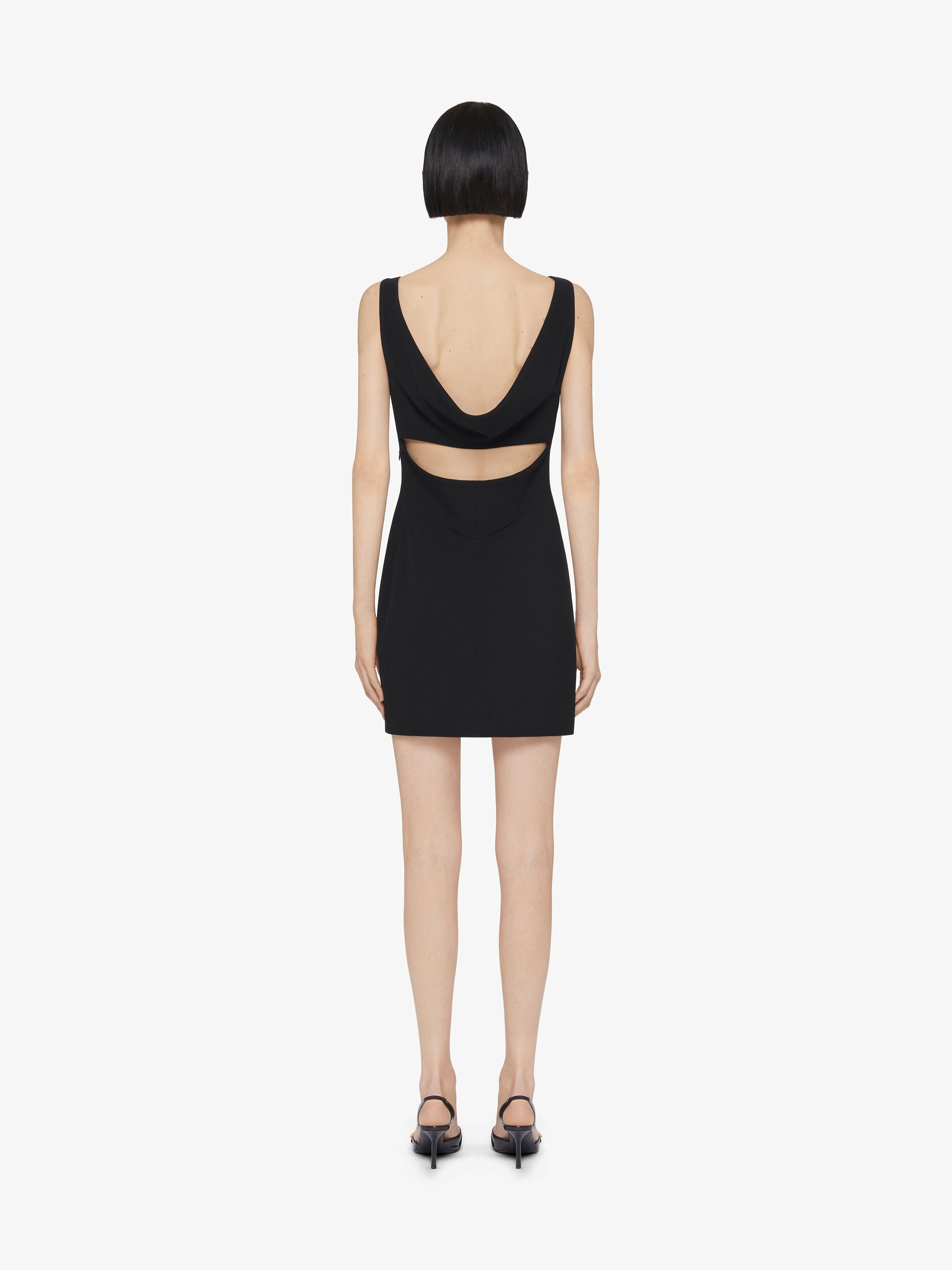DRESS IN CREPE AND SATIN - 4
