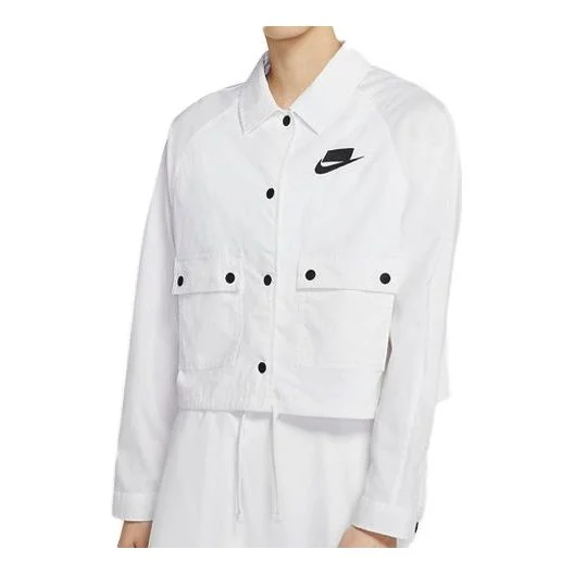 (WMNS) Nike Sportswear Jacket White CV9032-100 - 1