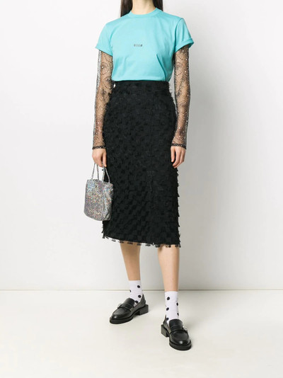 MSGM logo print short-sleeve T-shirt outlook