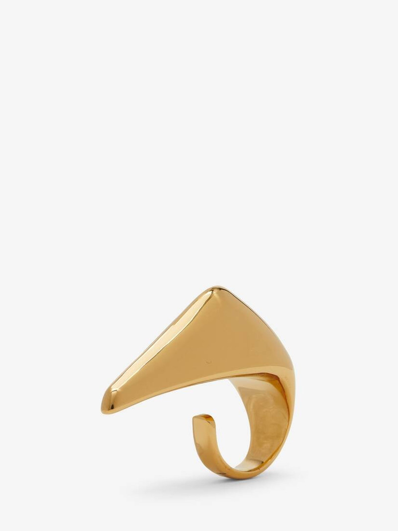 Alexander McQueen Women's Thorn Claw Ring in Antique Gold outlook