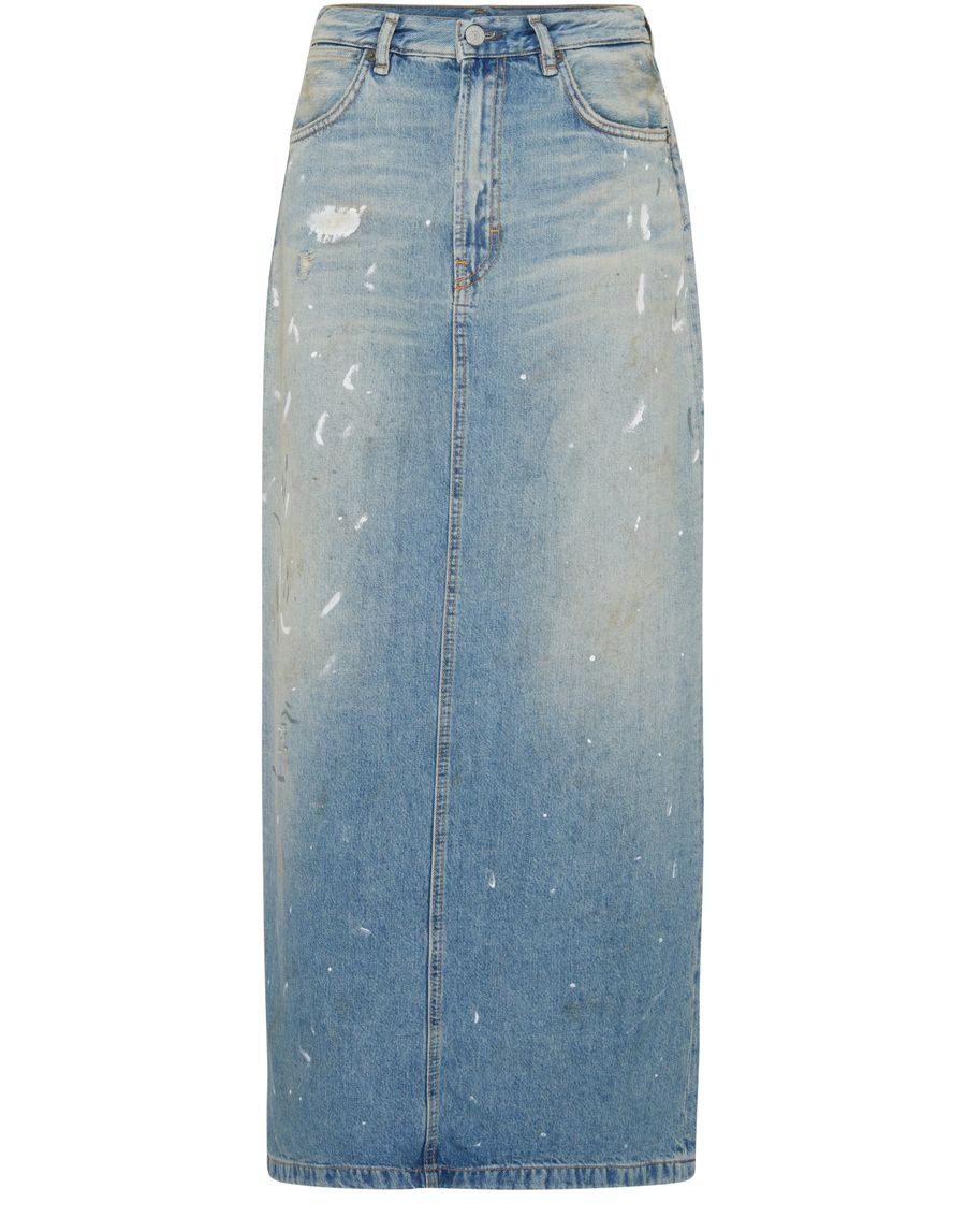 Denim long skirt - 1