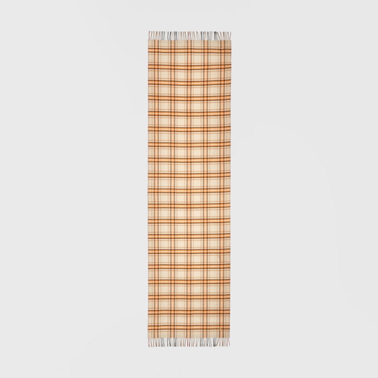 Reversible Check and Icon Stripe Cashmere Scarf - 6