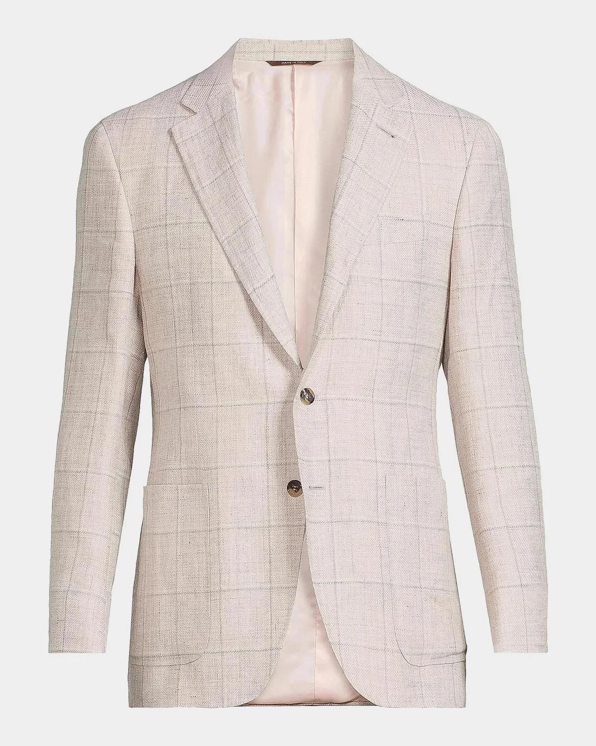 Windowpane Linen-Wool Sportcoat - 1