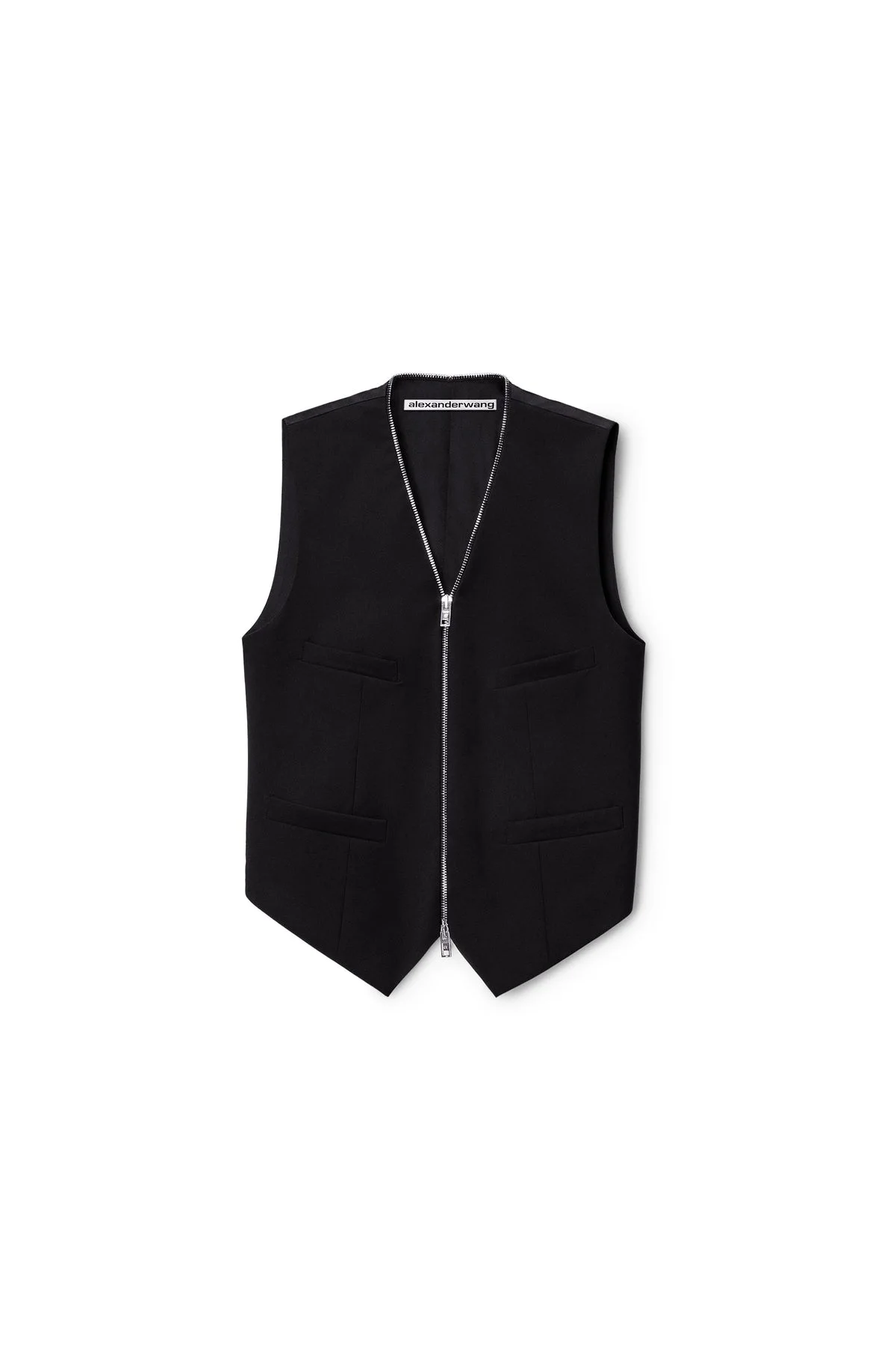 ZIPPER TAILORED VEST (BLACK) - 1