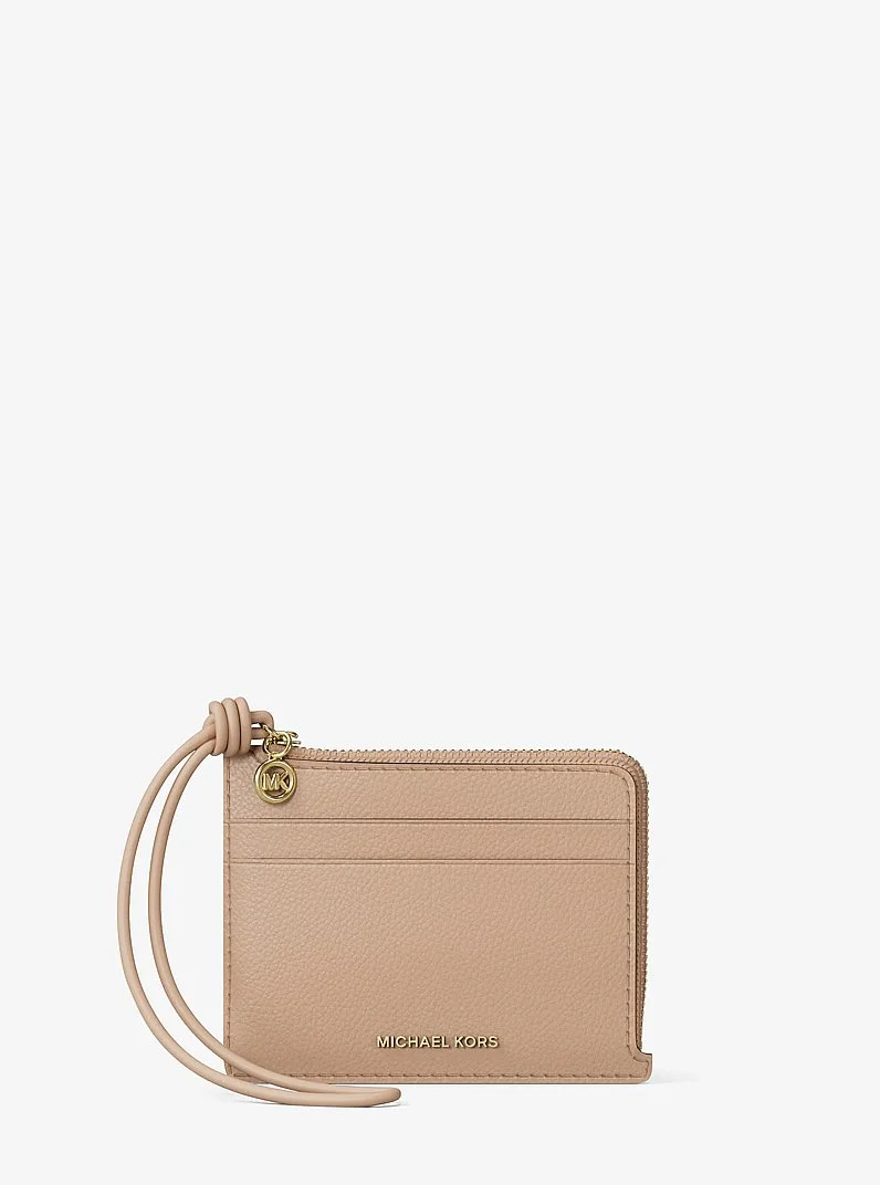 Jet Set Small Pebbled Leather Card Case Wristlet - 1
