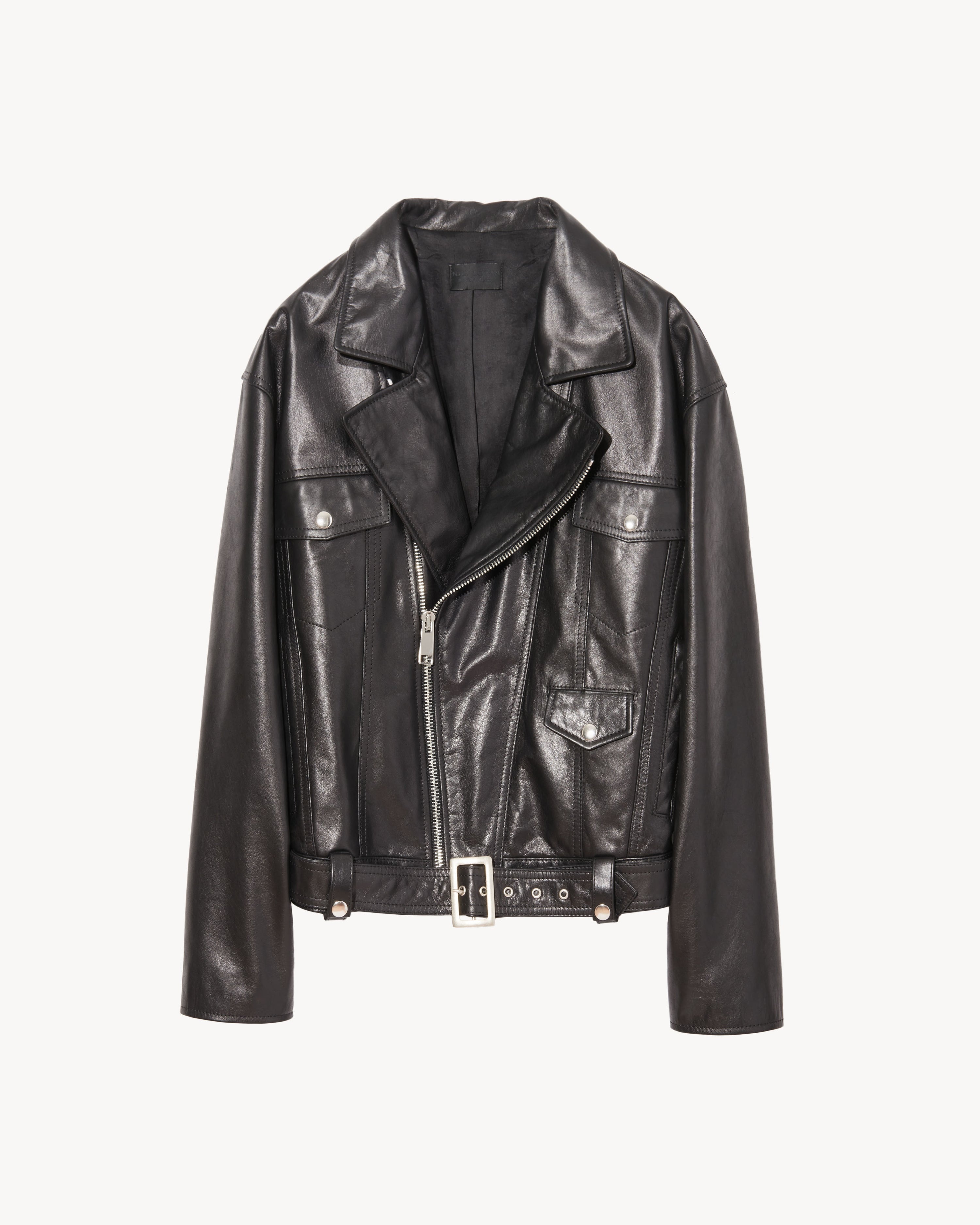 LENNY LEATHER BIKER JACKET - 1