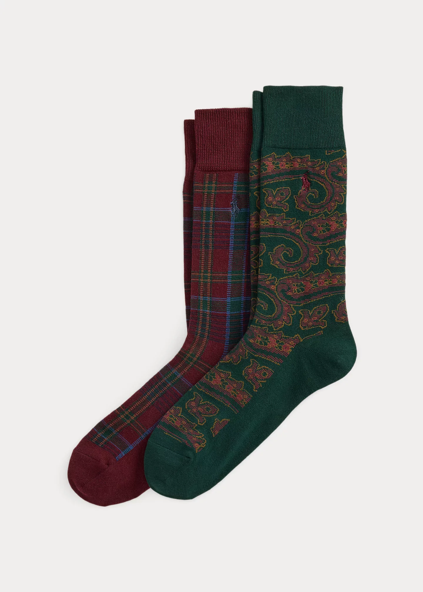 Plaid & Paisley Trouser Sock 2-Pack - 1