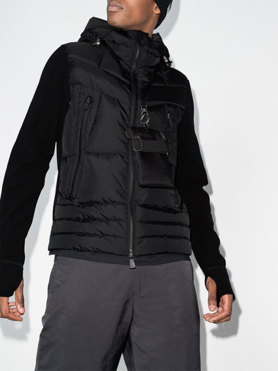 Moncler Grenoble padded contrast-sleeve jacket outlook