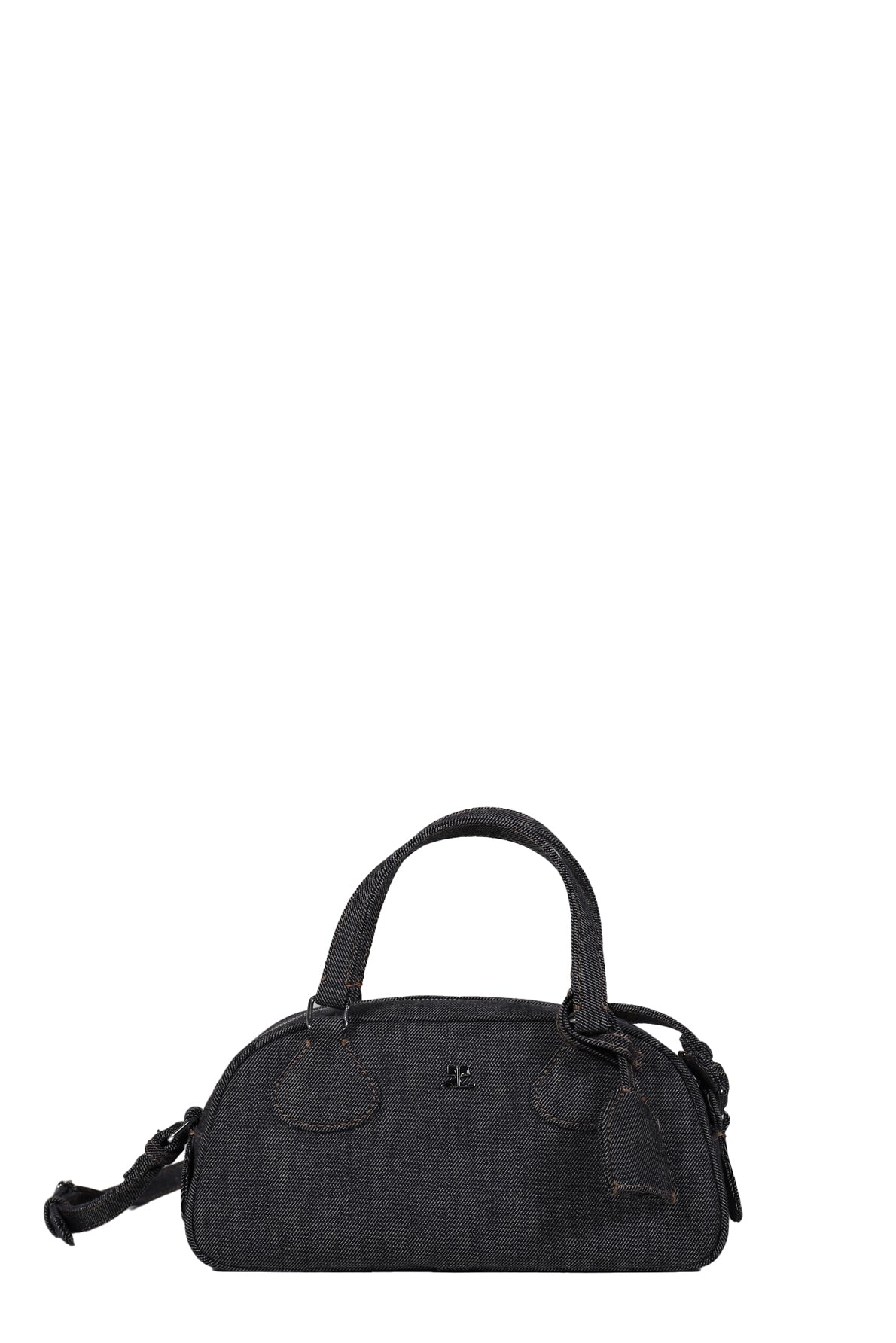FRIDAY DENIM BOWLING BAGUETTE BAG / GRY - 1