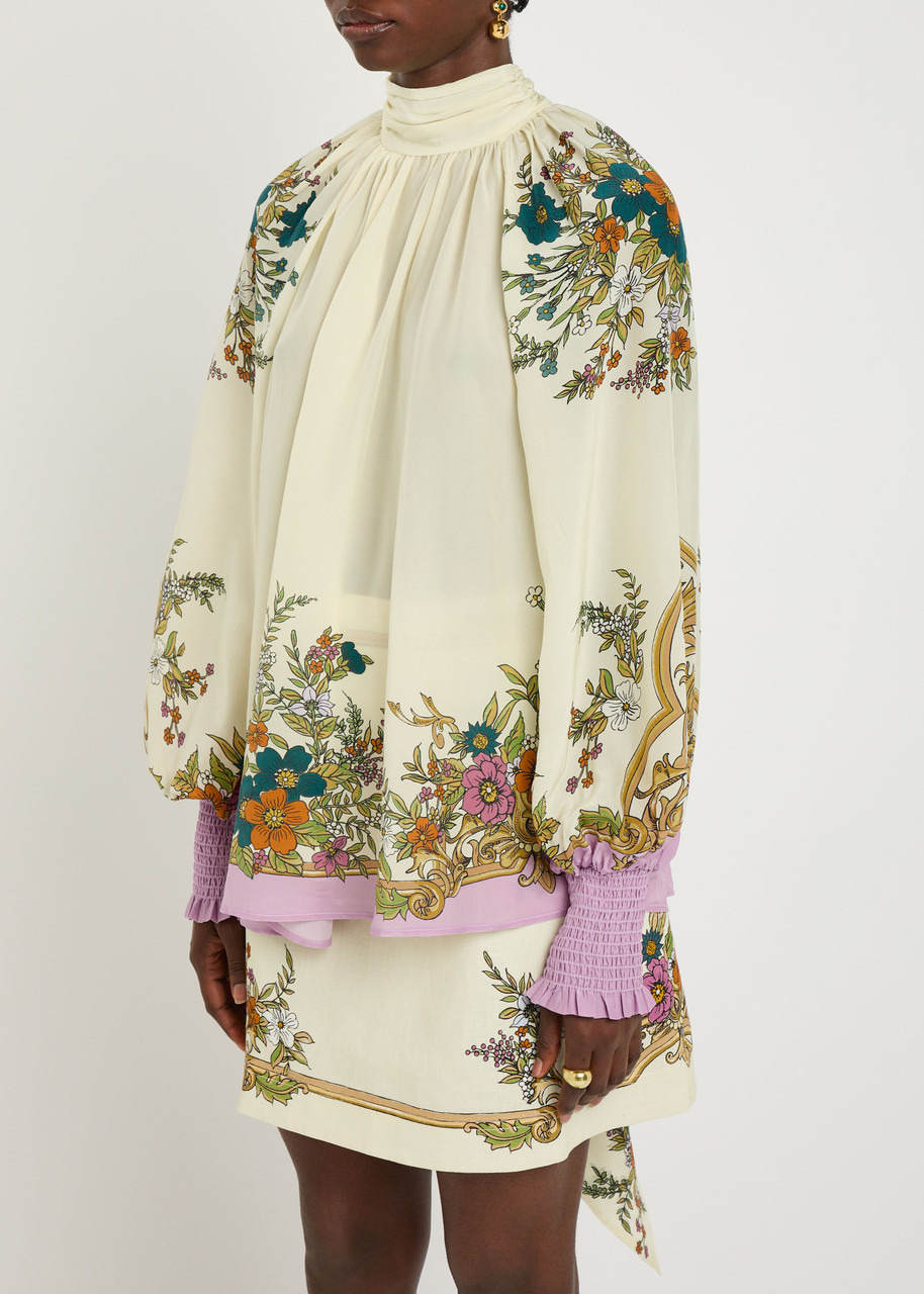 Alemais Antoinette Floral-print Chiffon Blouse - 2