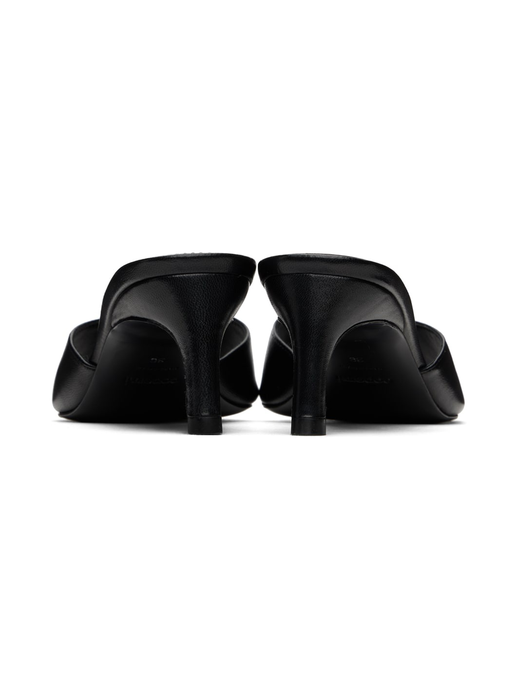 Black Low Logo Mules - 2