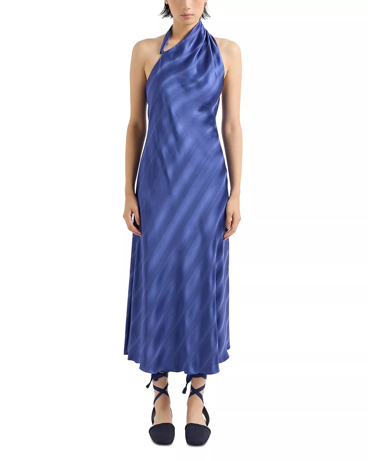 Wrap Neck Maxi Dress - 1