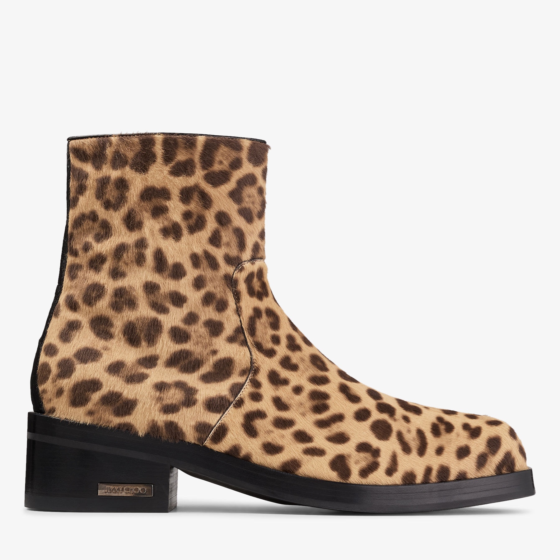 Elias Zip Boot
Natural Leopard Print Pony Zip Boots - 1