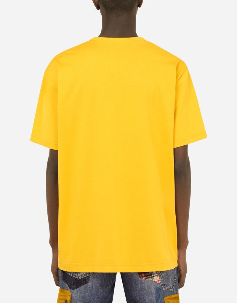 Cotton T-shirt with 3D DG logo 3