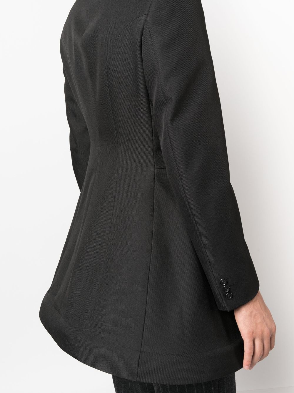 flared single-breasted coat - 10