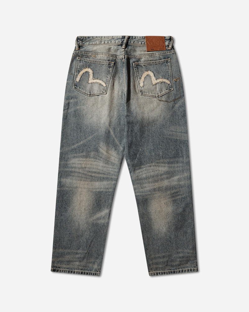EVISU Men's Multi-Pocket Style Washing Jeans Indigo outlook
