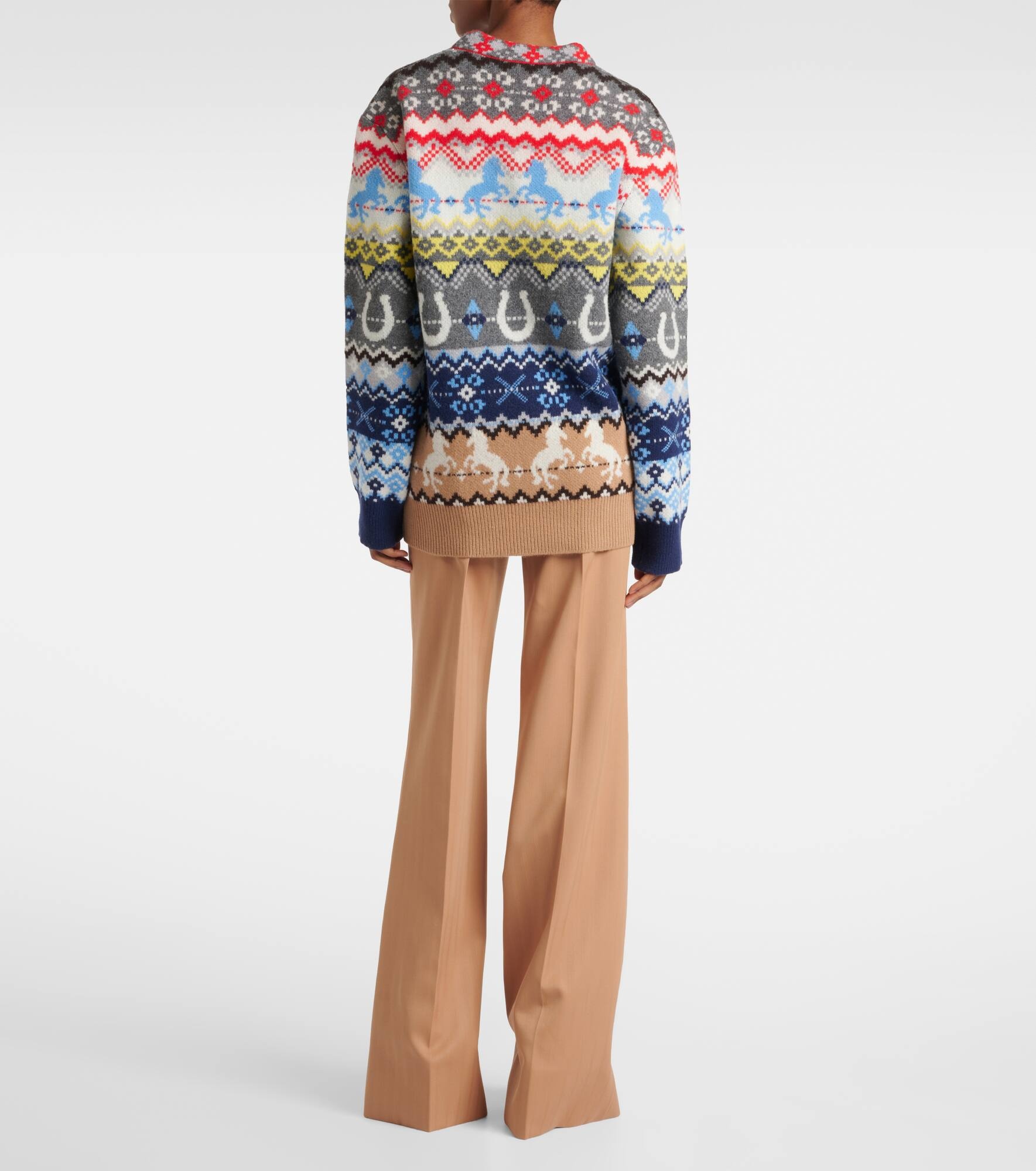 Fair Isle intarsia wool sweater - 3