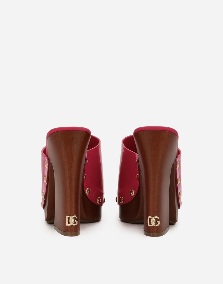 Patent leather wedges with DG logo - 3