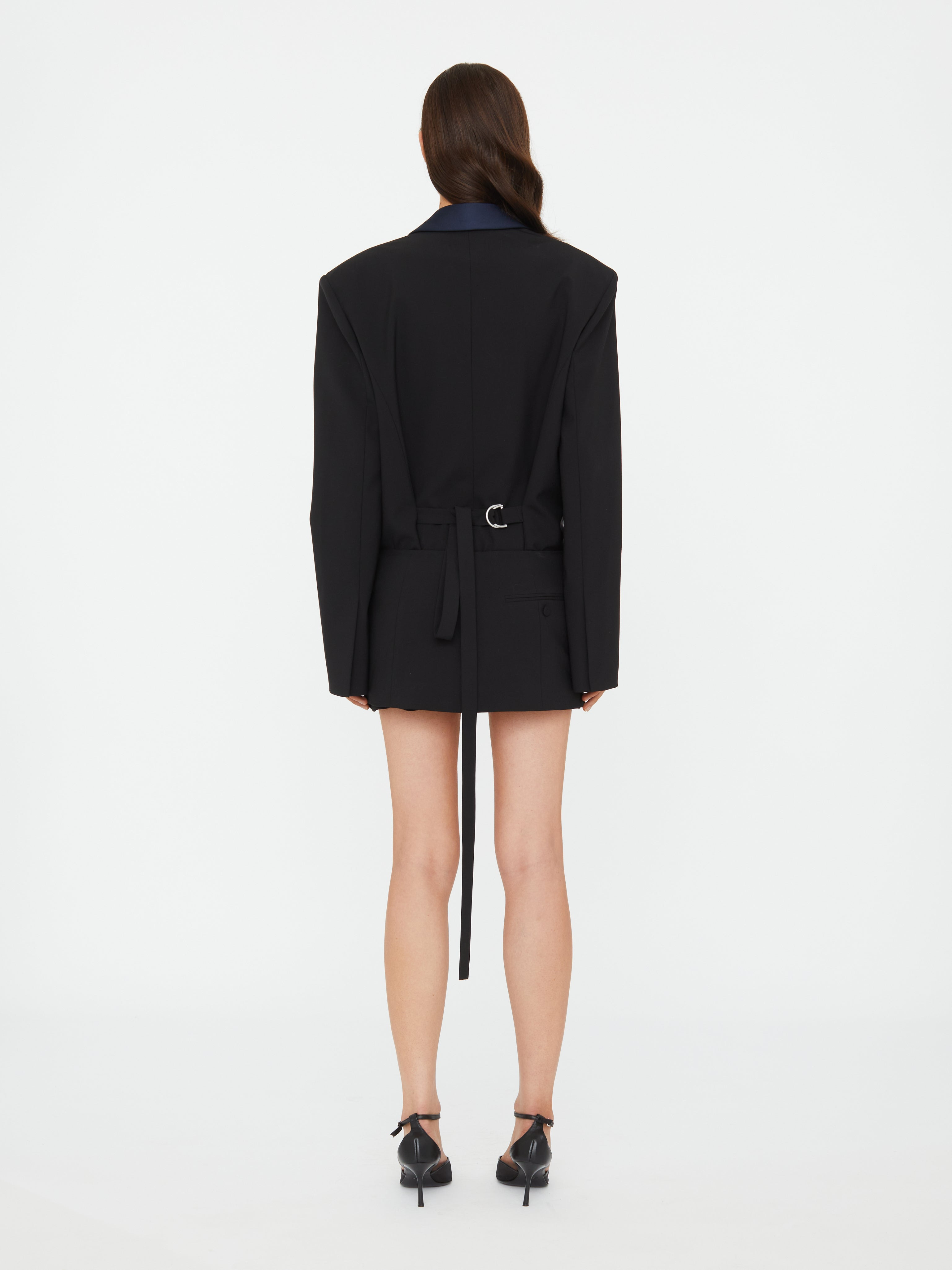 Tuxedo Contrast Wool Blazer - 5