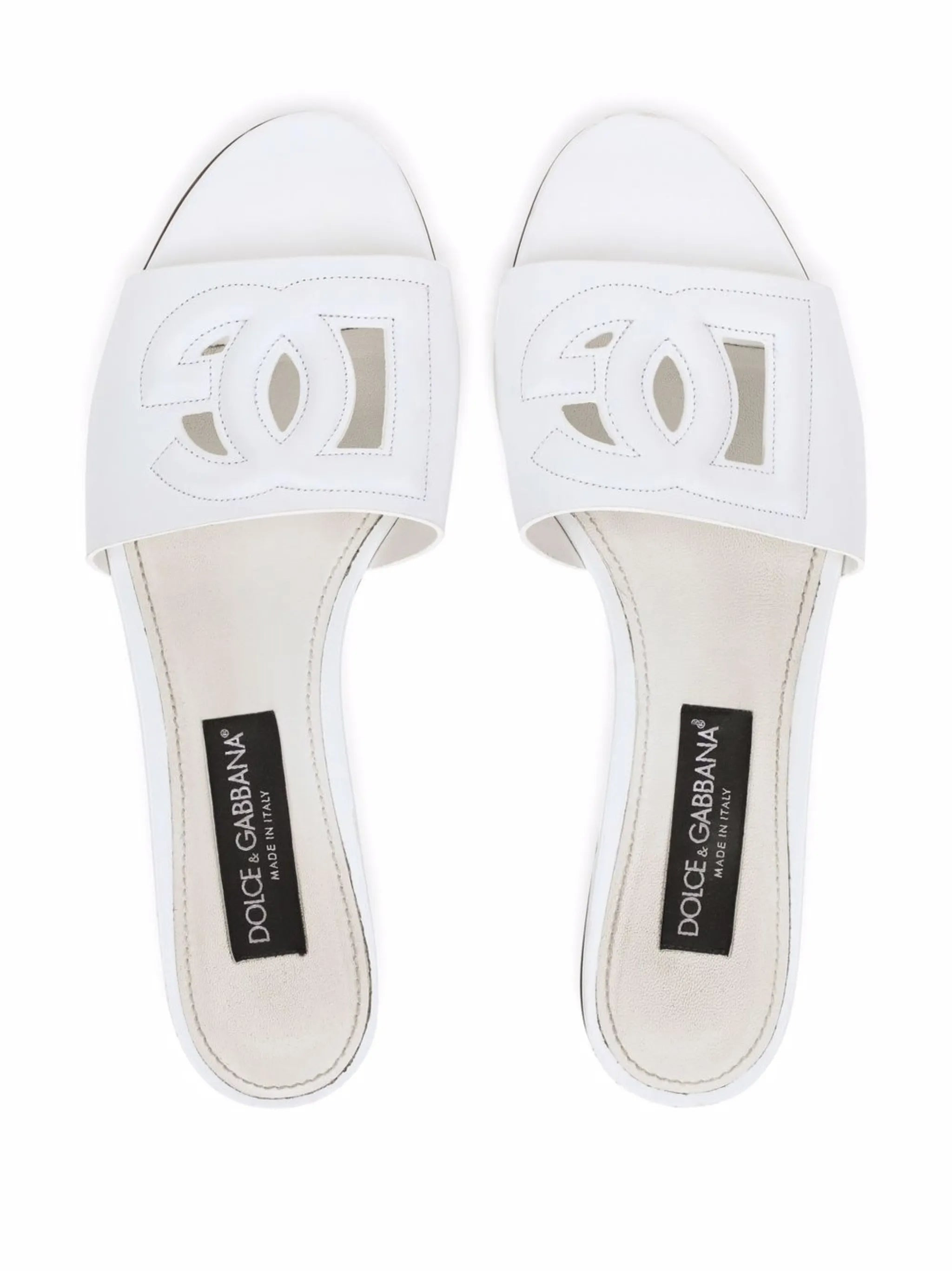 DG Logo Leather Sandals - 4