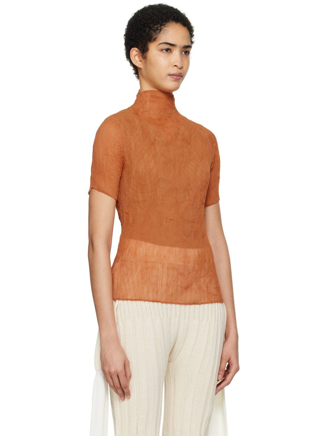 Orange Chiffon Twist 3 T-shirt - 2