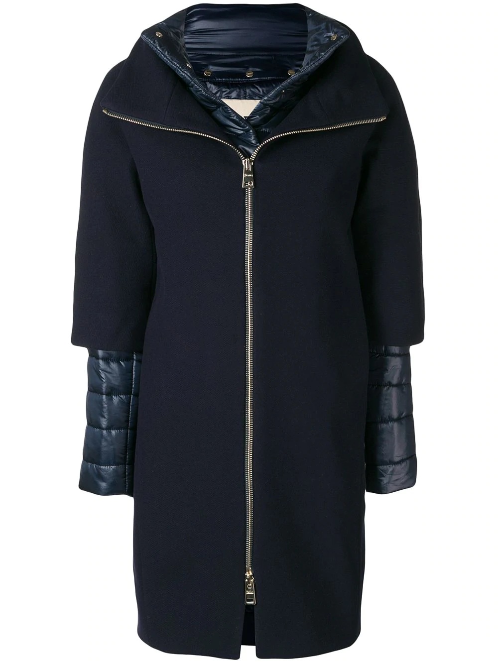 layered puffer coat - 1