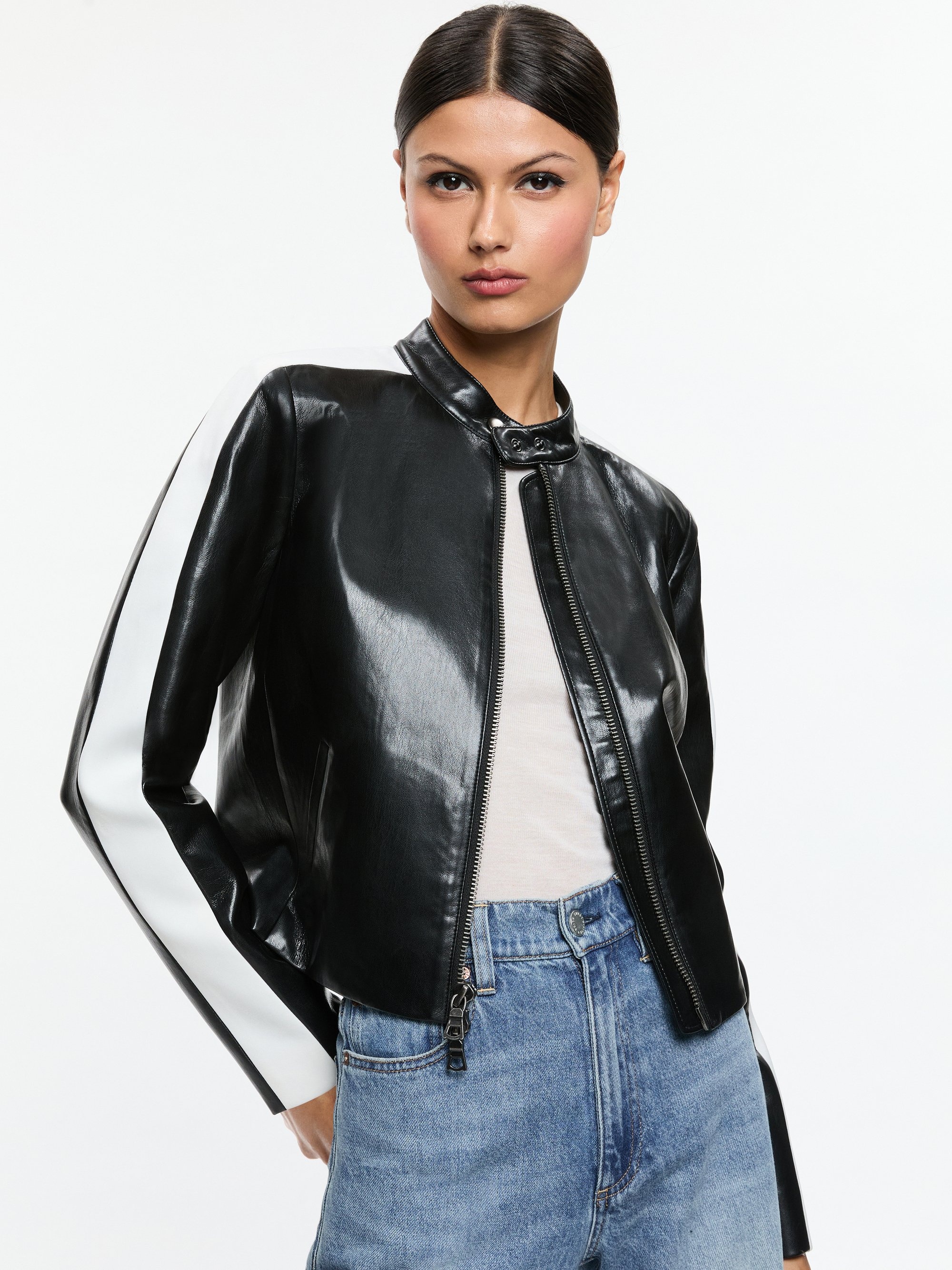 RICKIE VEGAN LEATHER RACER JACKET - 2
