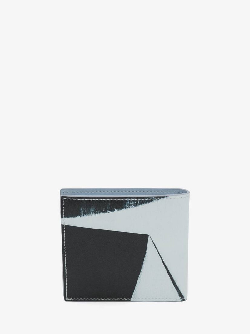 Men's Brushstroke Billfold Wallet in Black/white 3