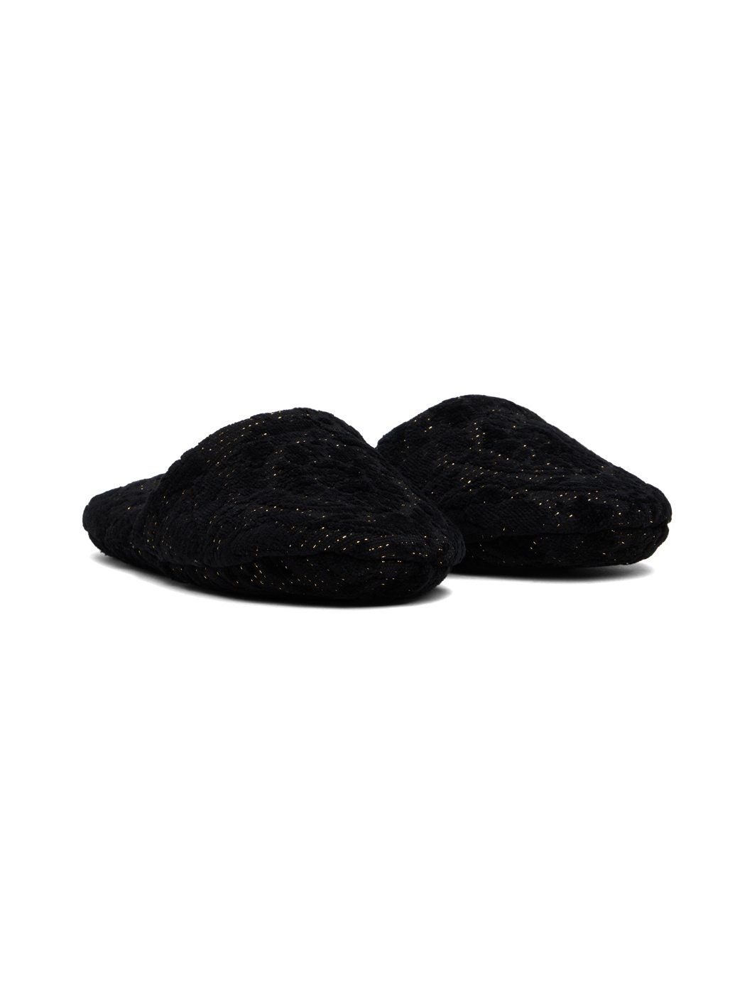 Black Barocco Slippers - 4