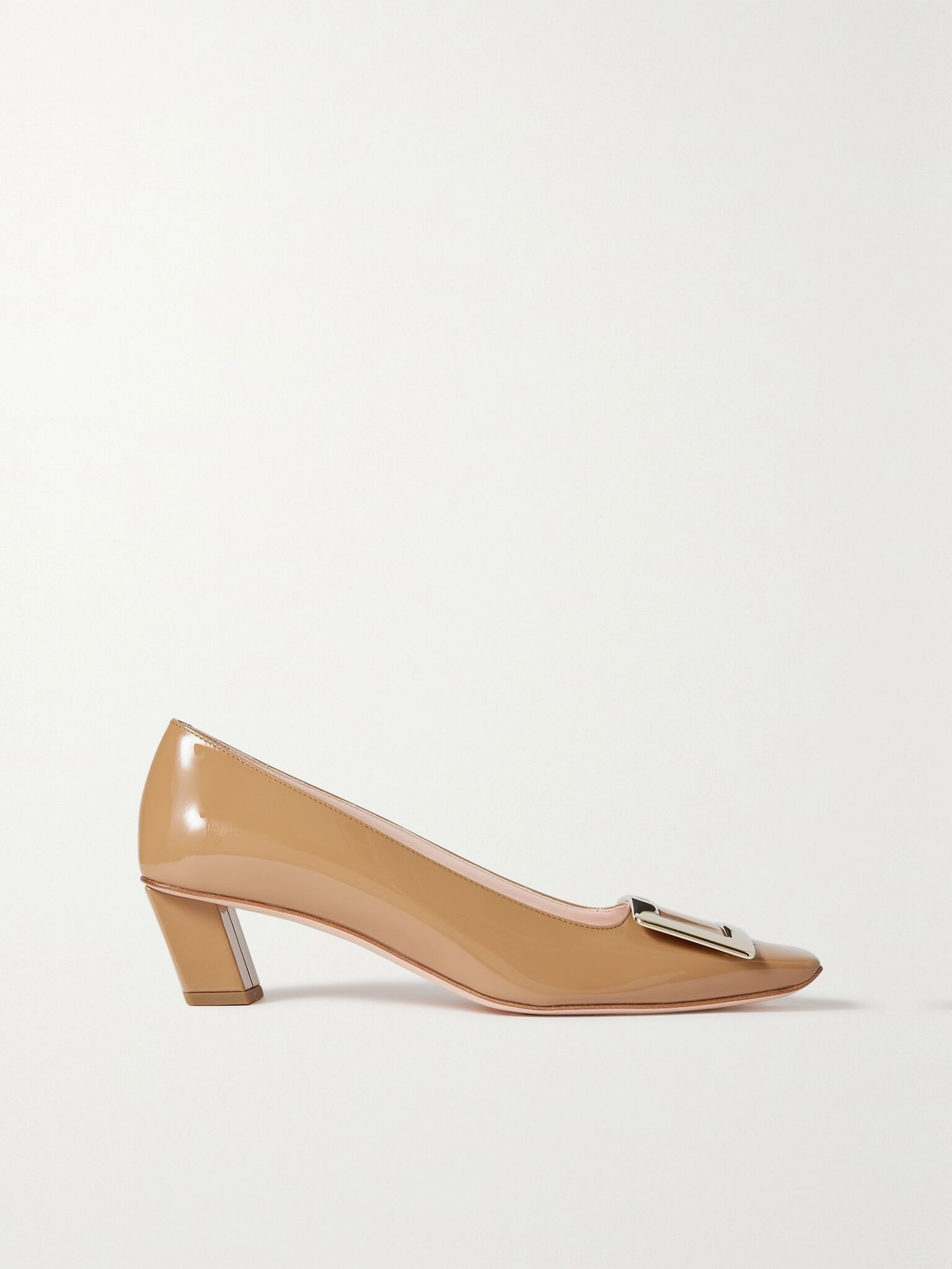 Belle Vivier 45 patent-leather pumps Brown - 1