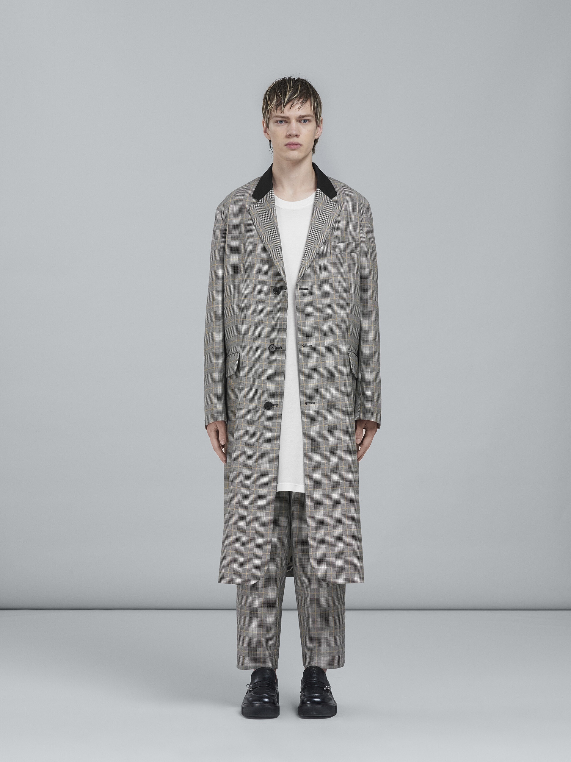 PRINCE OF WALES WOOL COAT - 2
