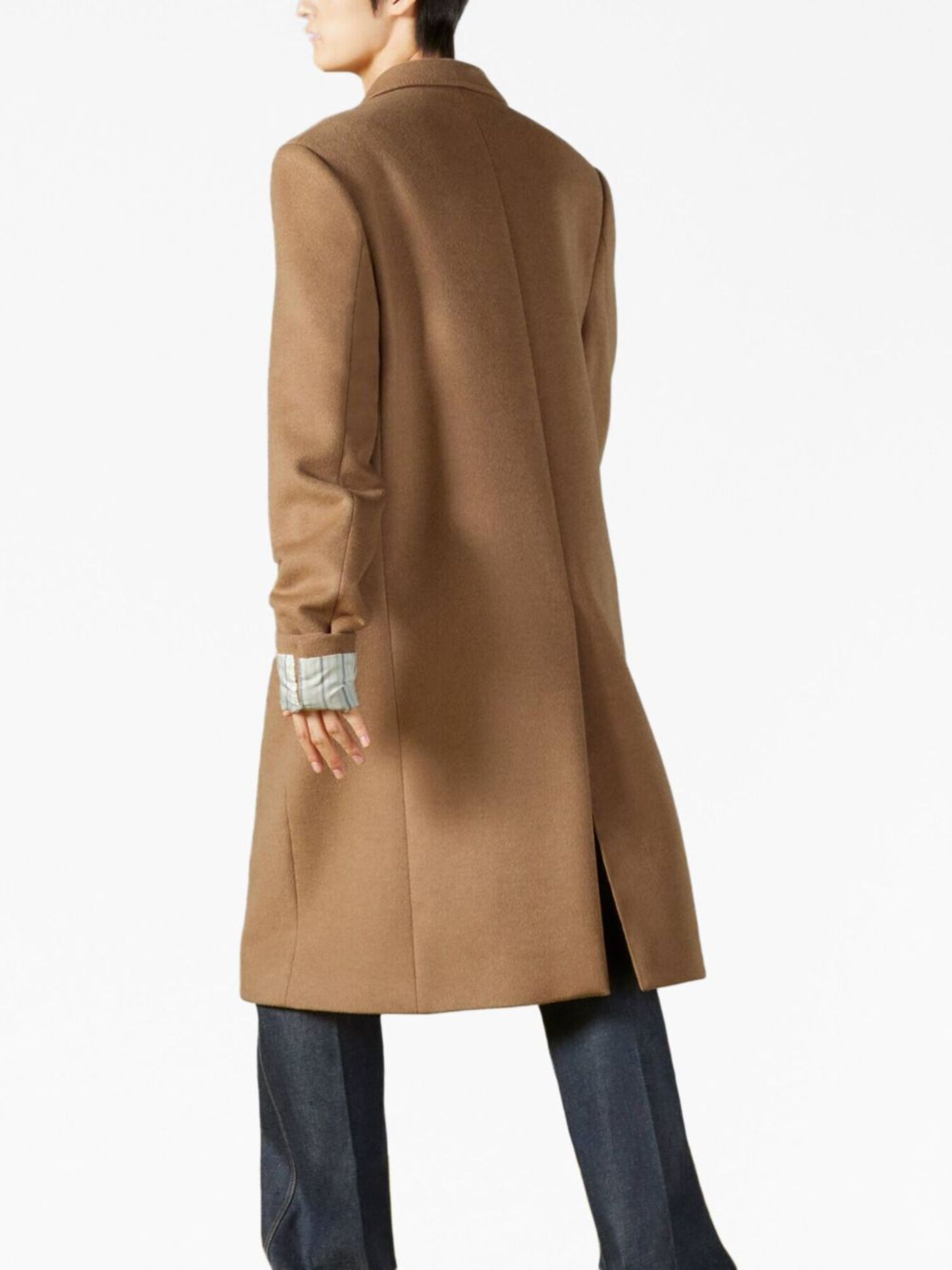 Brown Single-Breasted Coat - 5