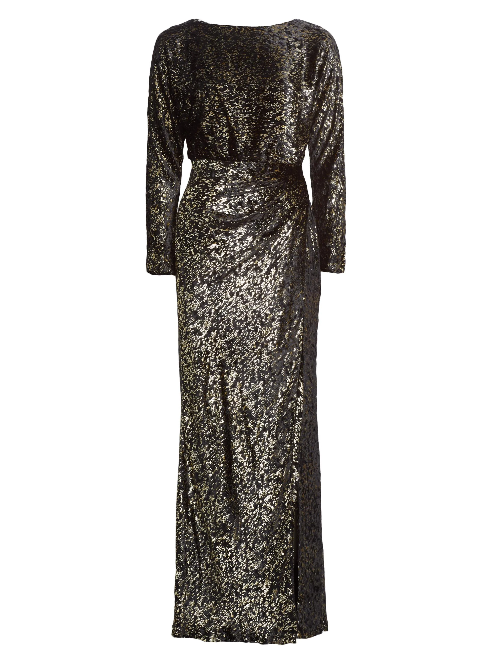 Women's Angelique Metallic Cocktail Dress - Black Metallic - 1
