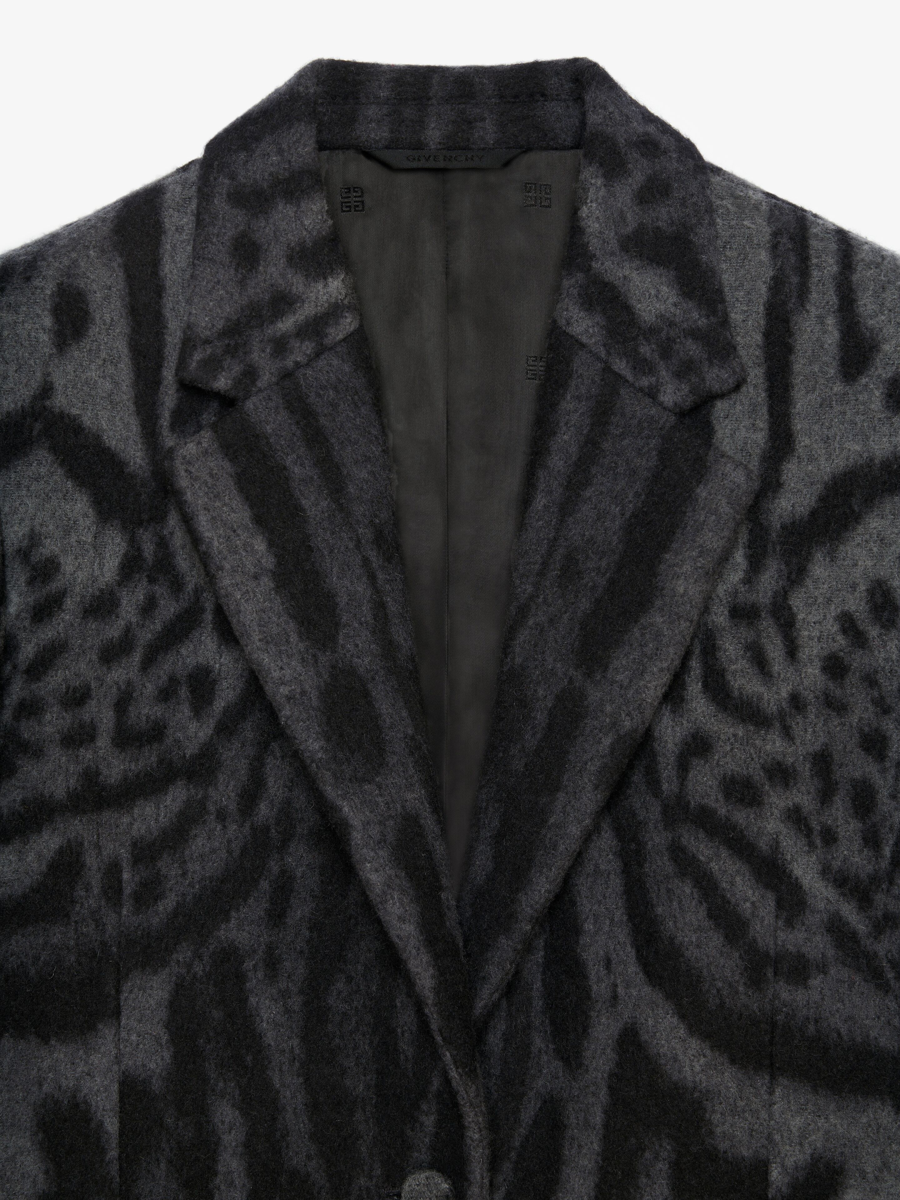 MASCULINE COAT IN ANIMAL WOOL JACQUARD - 5