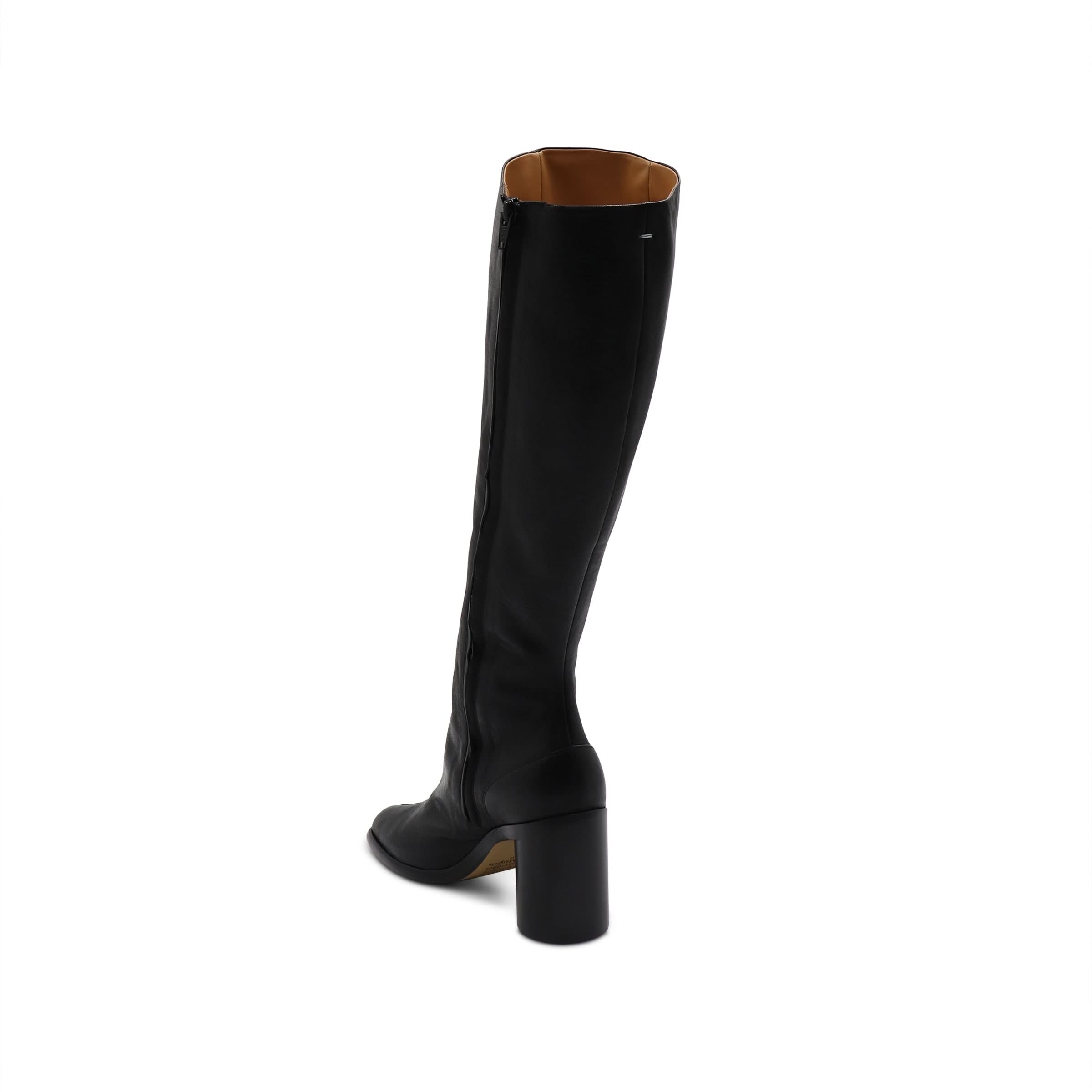 Tabi Knee High Boots in Black - 3